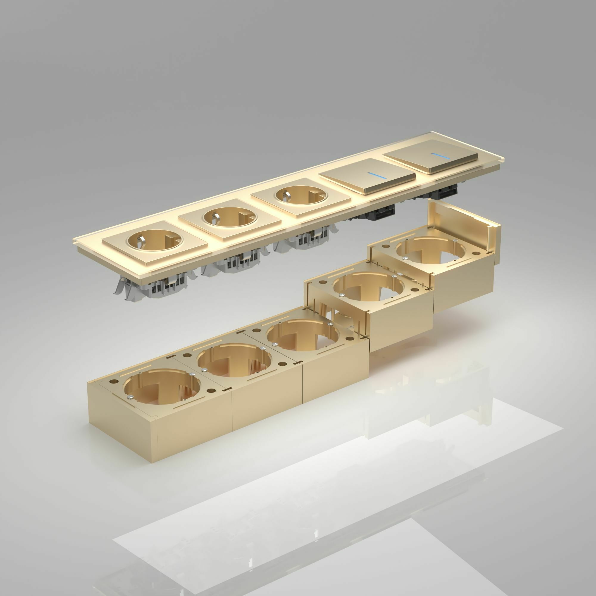 Изображение товара Коробка для накладного монтажа (шампань) W8000011 Werkel