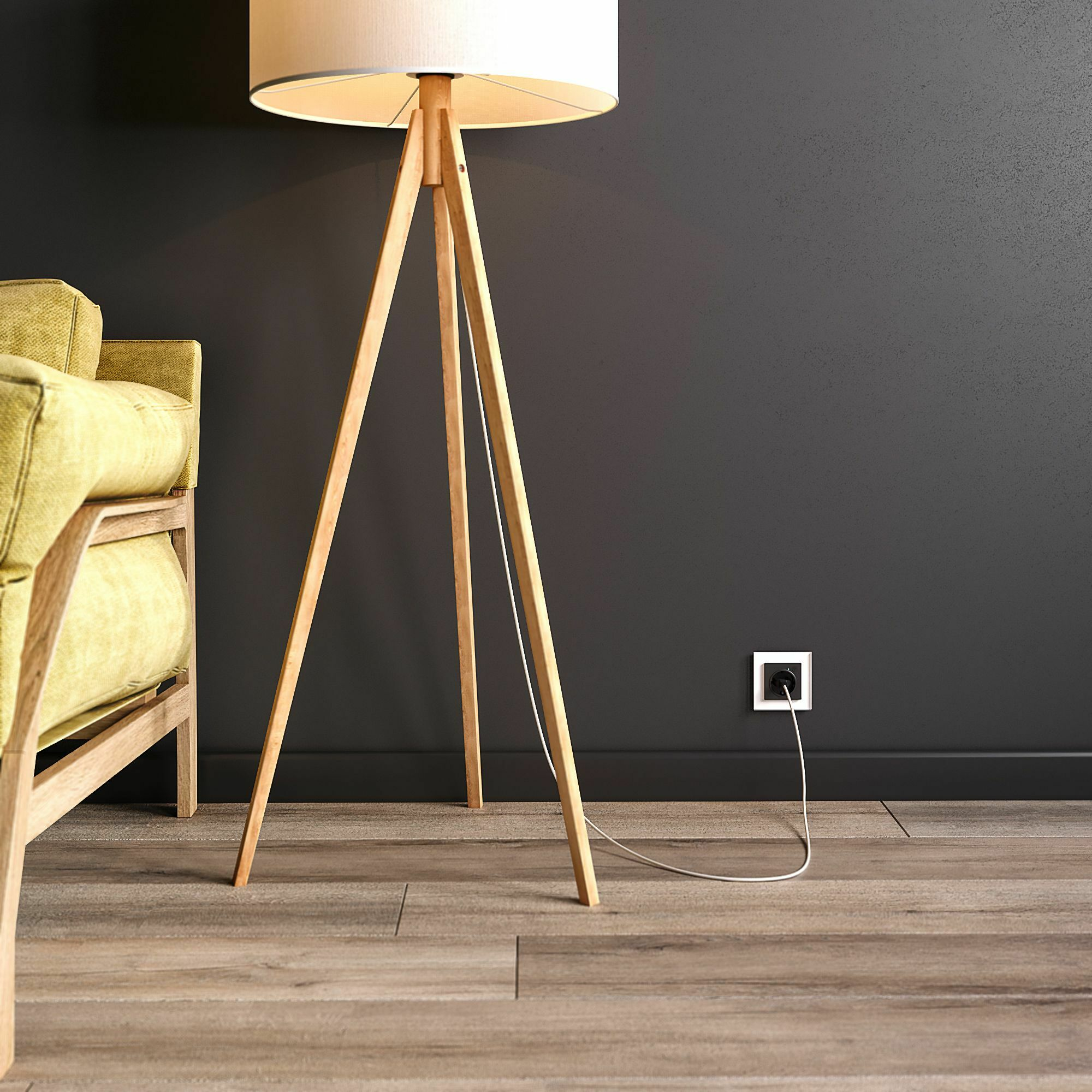 Изображение товара Умная встраиваемая розетка с заземлением с защитными шторками (чёрный матовый) W1171608 Werkel