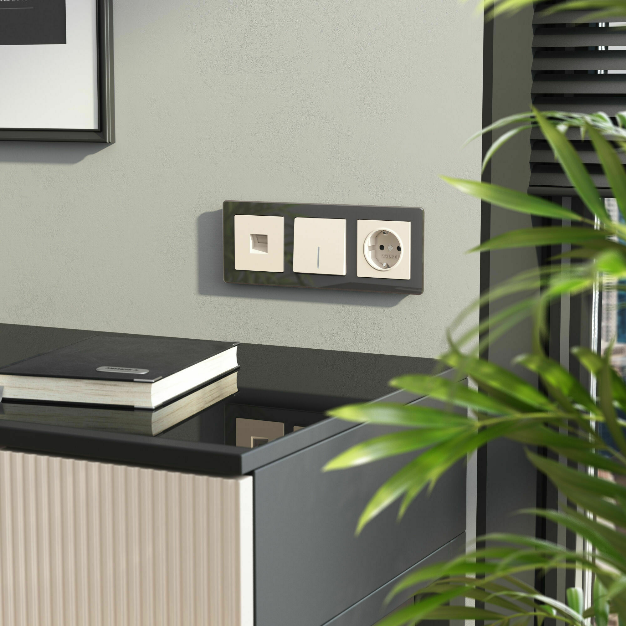 Изображение товара Розетка компьютерная, Ethernet RJ-45, cat.5e (айвори матовый) W1181062 Werkel