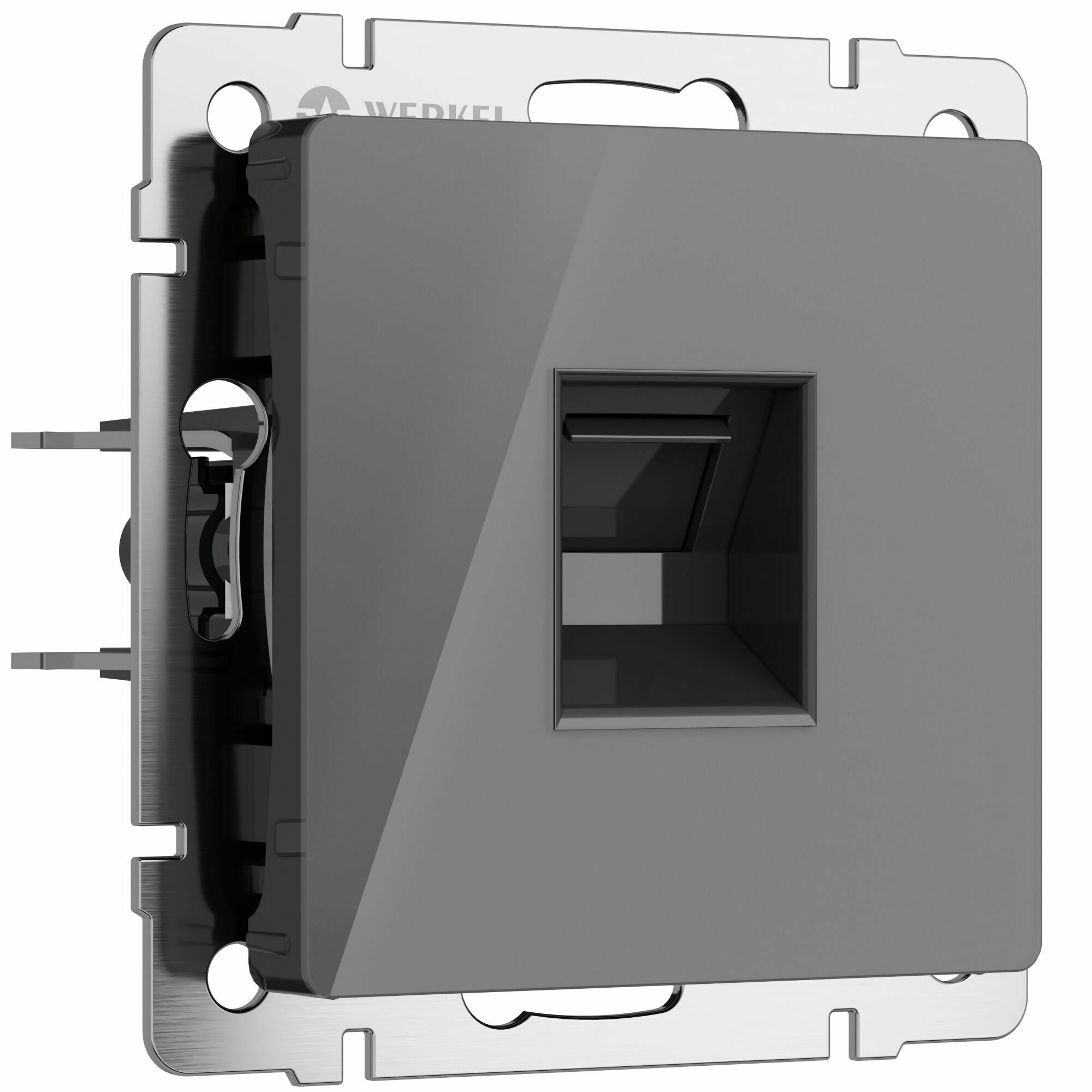 Изображение товара Розетка компьютерная, Ethernet RJ-45, cat.5e (графит акрил) W1181044 Werkel