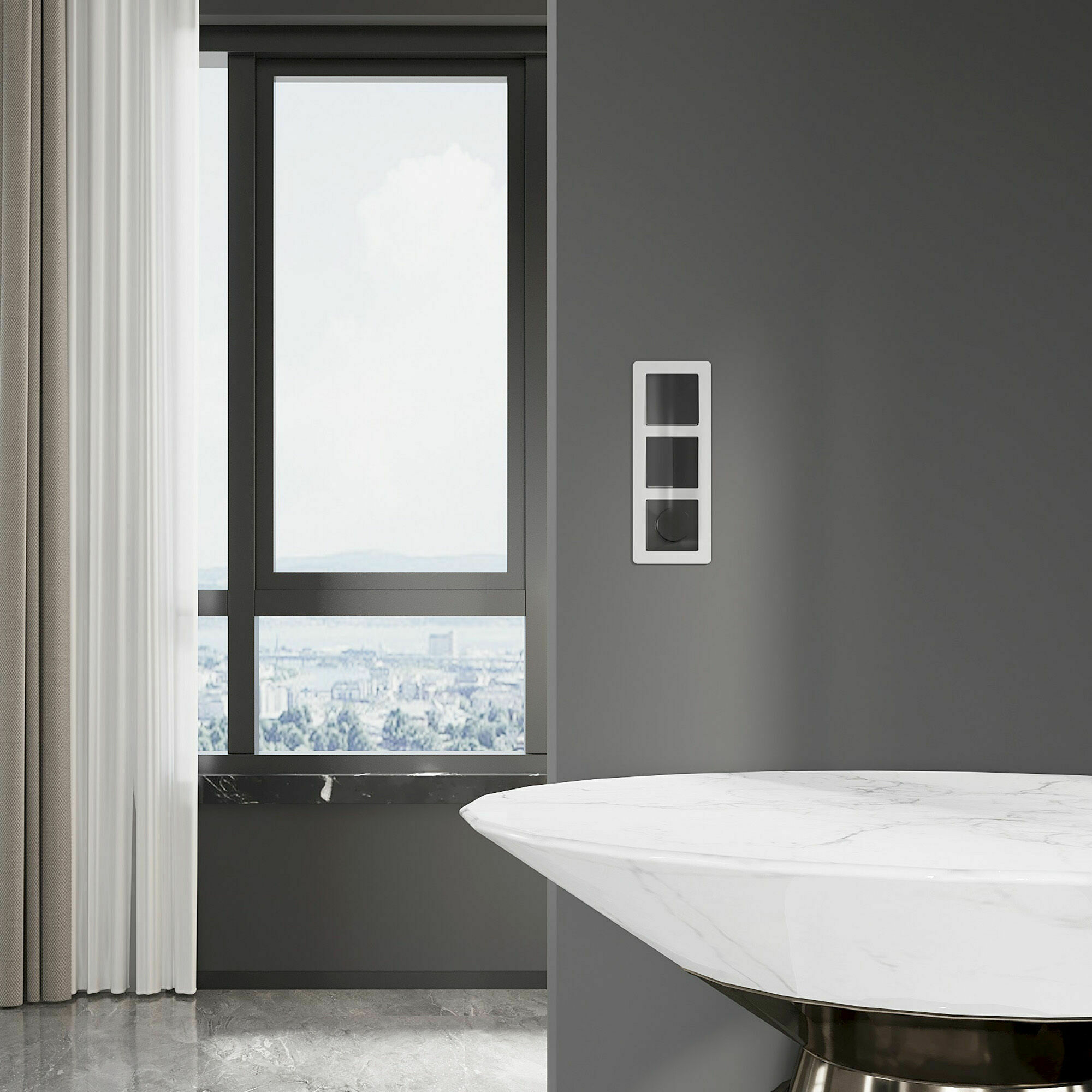 Изображение товара Клавиша для выключателя перекрестного (чёрный акрил) W1119048 Werkel