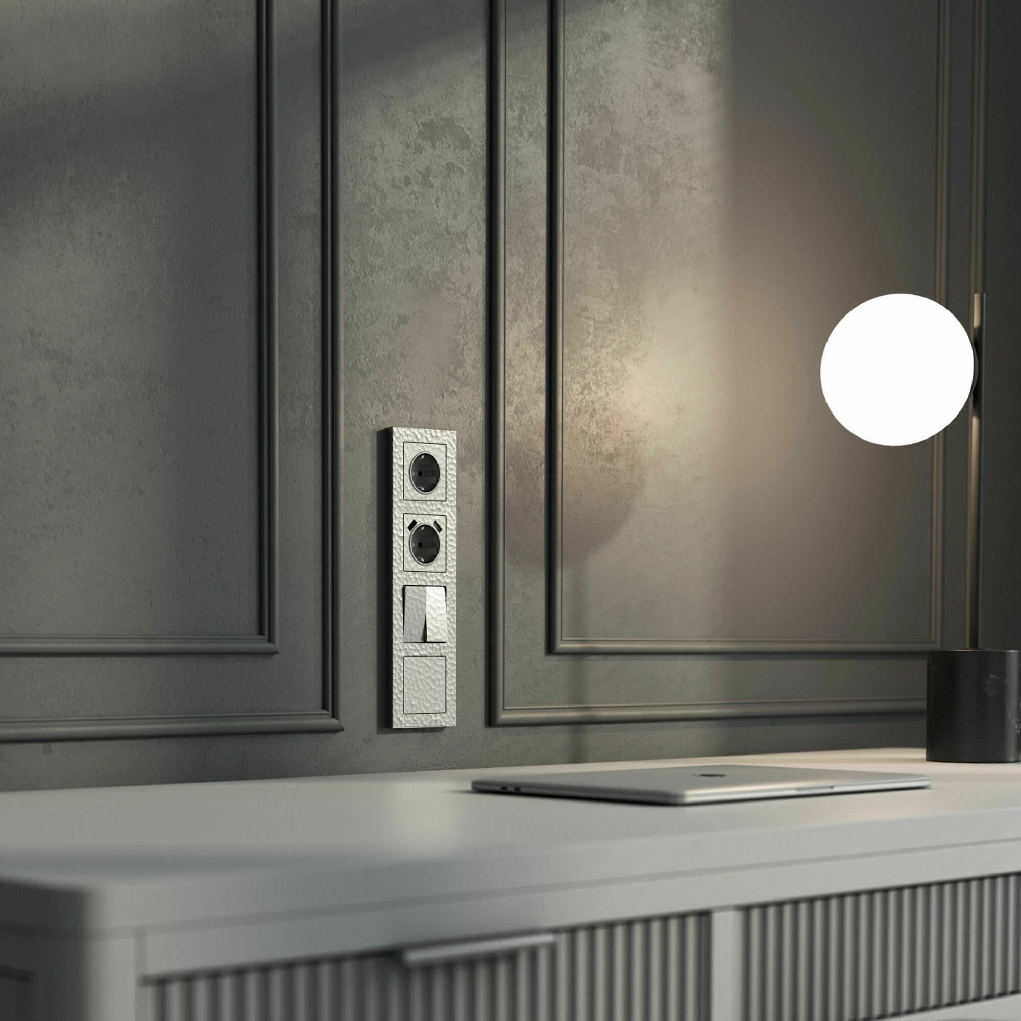 Изображение товара W0042406/ Рамка на 4 поста Hammer (серебряный) Werkel