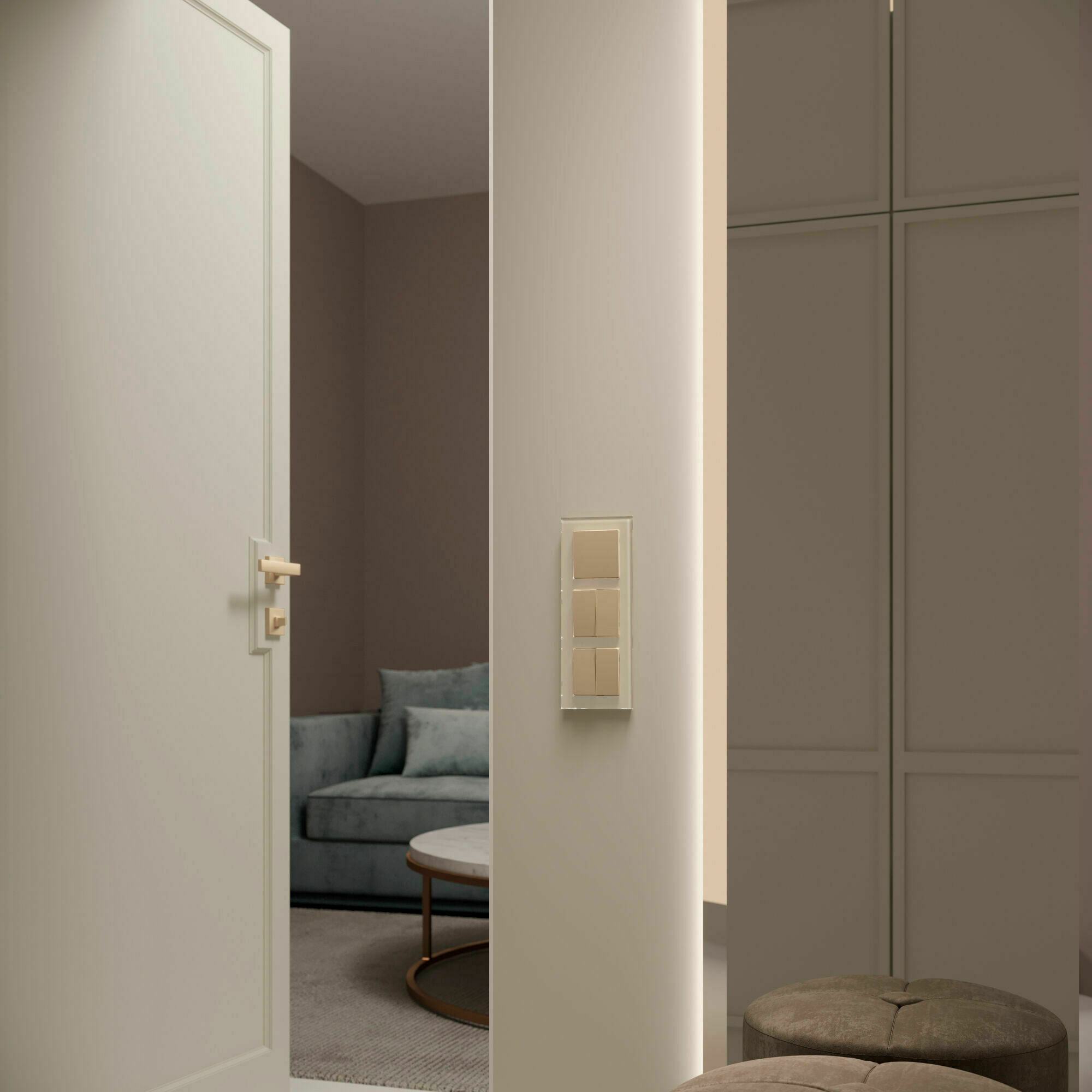 Изображение товара Рамка на 3 поста Favorit (молочный, стекло) W0031141 Werkel