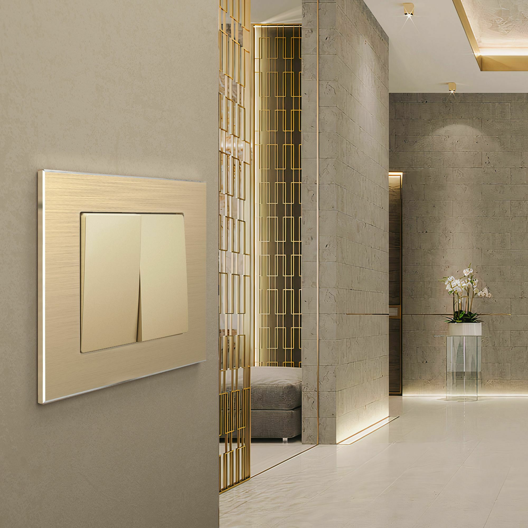 Изображение товара Рамка на 1 пост Aluminium (шампань) W0011711 Werkel