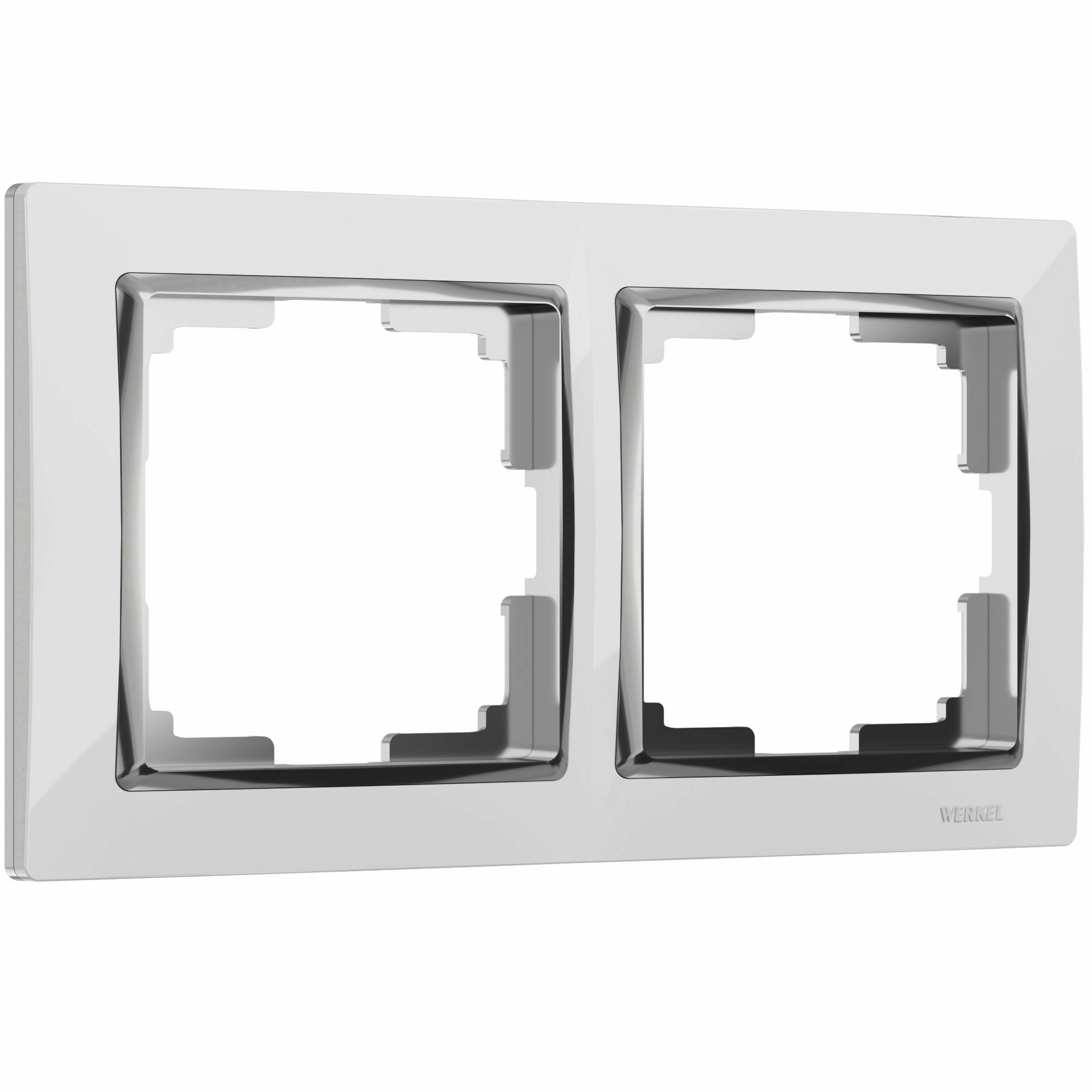 Изображение товара Рамка на 2 поста Snabb (белый/хром) W0021901 Werkel