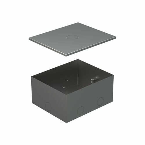 Изображение товара 70141 BOX/4  Металлическая  коробка с крышкой для заливки в пол 159,6х133,6х75мм для люков 70040 Ecoplast (Экопласт)