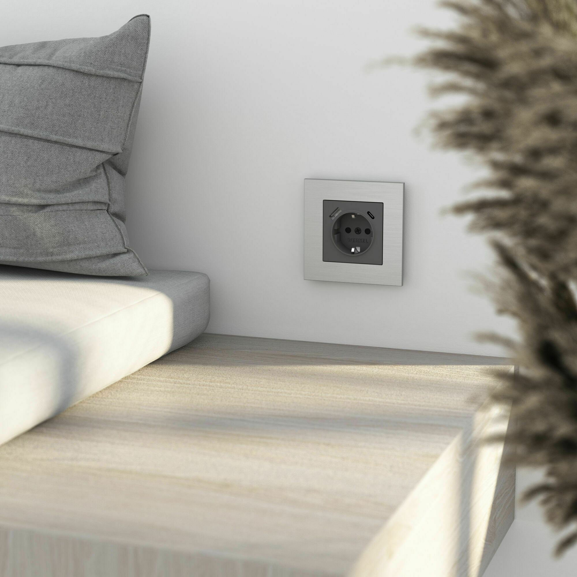 Изображение товара Рамка на 1 пост AluMax (алюминий) W0013506 Werkel