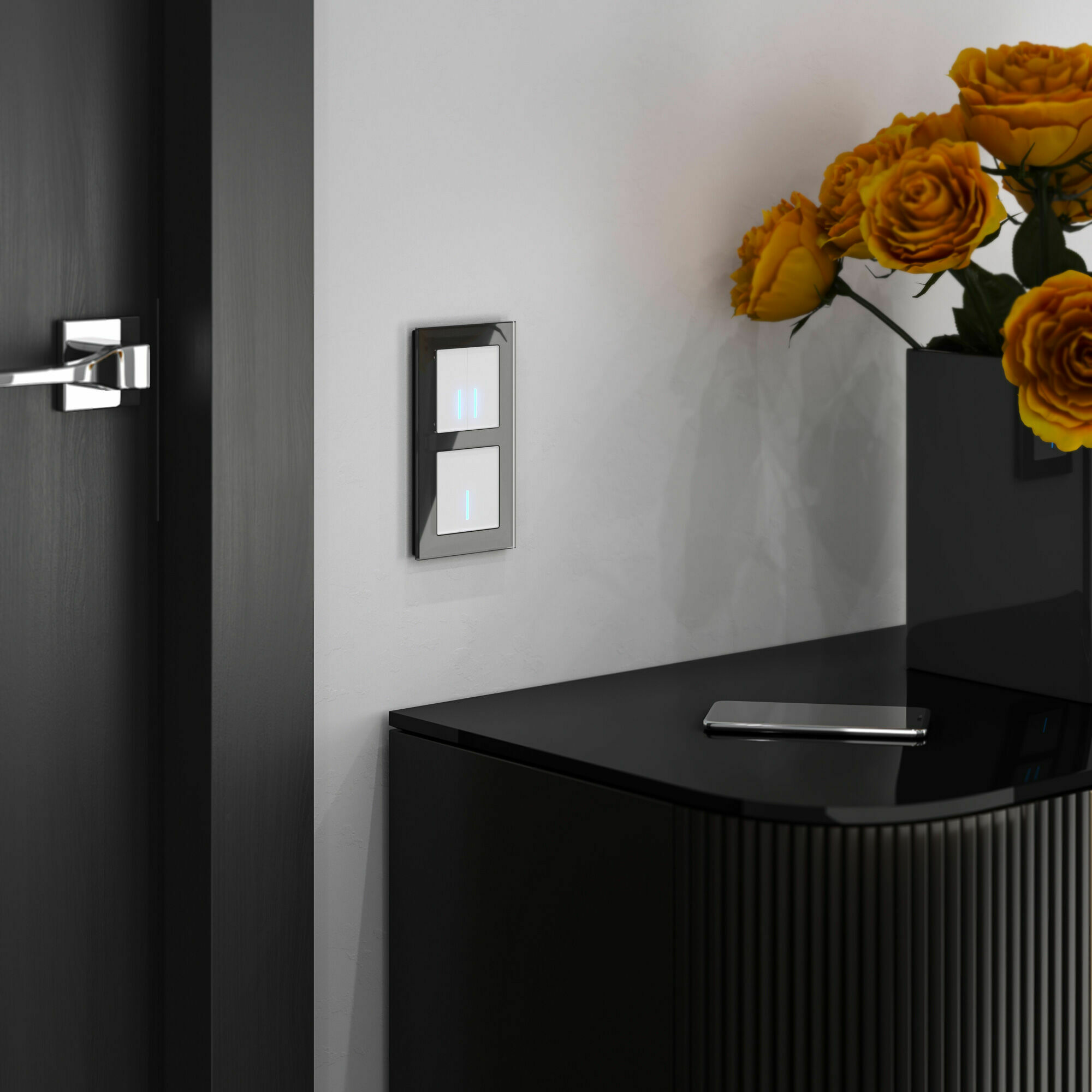 Изображение товара Сенсорный выключатель одноклавишный с подсветкой 1000 Вт (белый) W4510001 Werkel