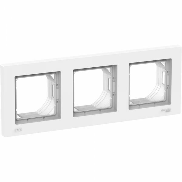 Изображение товара Рамка 3 поста IP44 Aqua, Белый, ATN440103 Atlas Design Nature Schneider electric