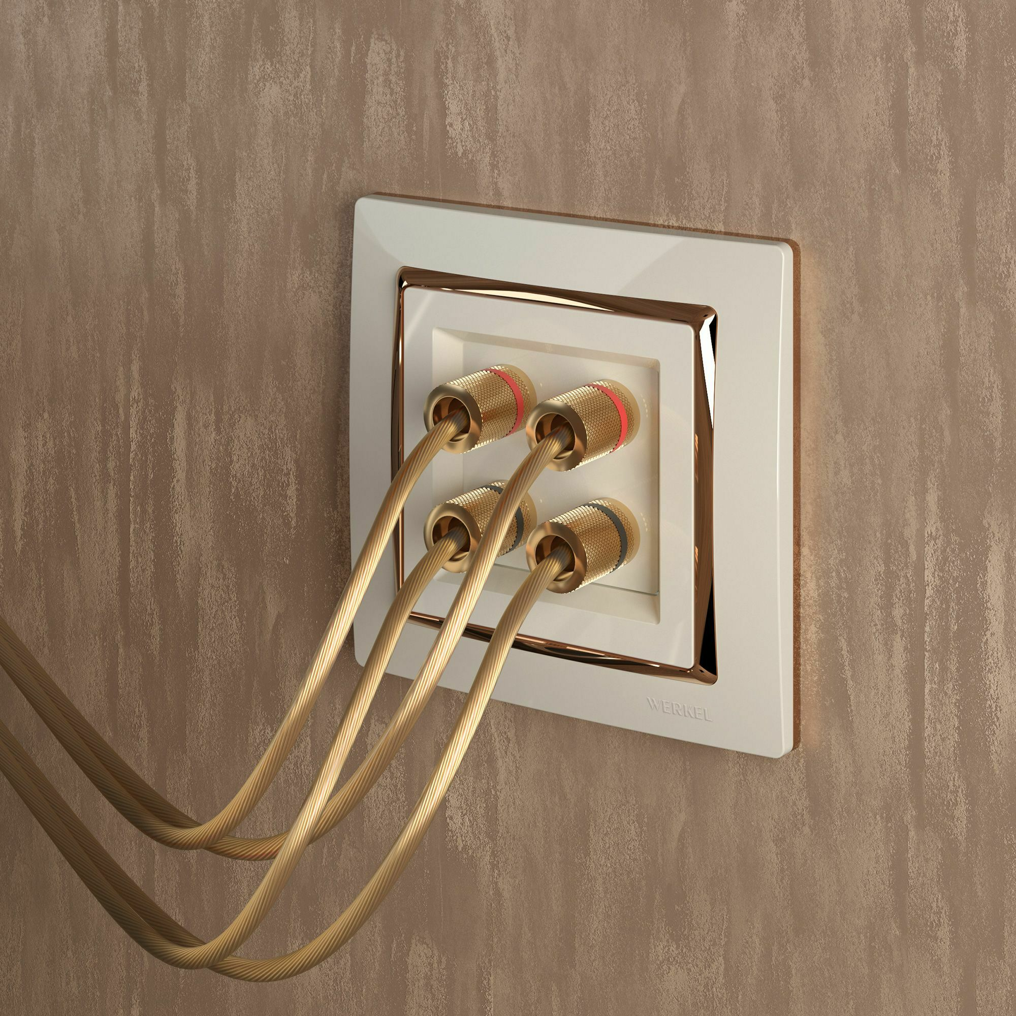 Изображение товара Рамка на 1 пост Snabb (слоновая кость/золото) W0011932 Werkel