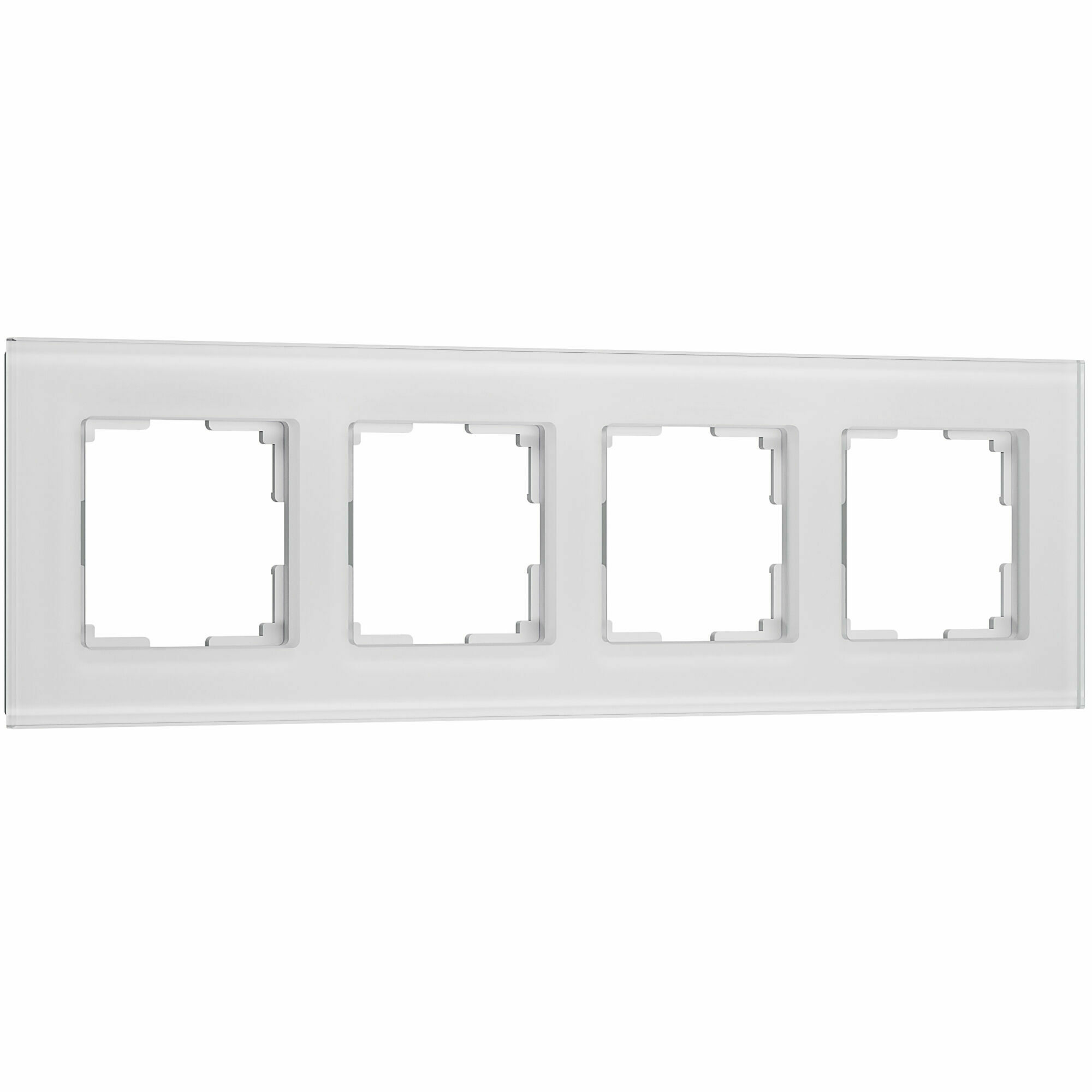 Изображение товара Рамка на 4 поста Senso (белый, стекло soft-touch) W0043101 Werkel