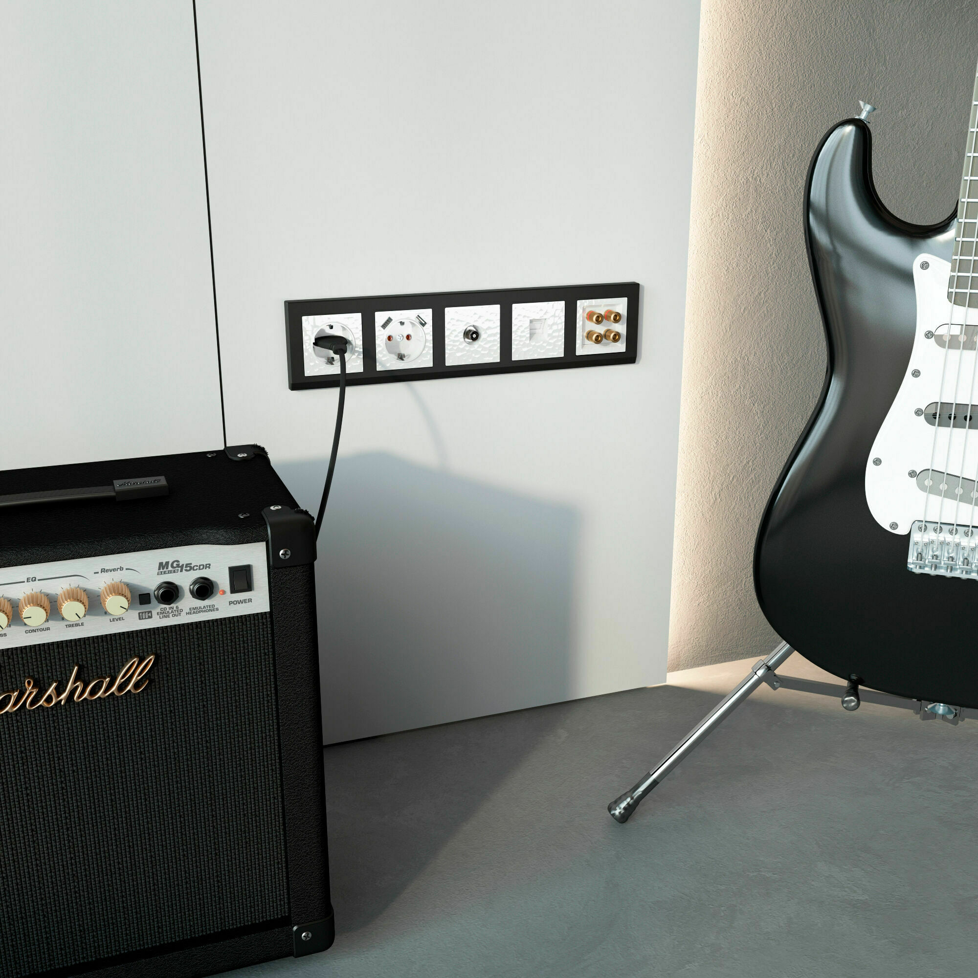 Изображение товара W1283001/ ТВ-розетка оконечная (hammer белый) Werkel