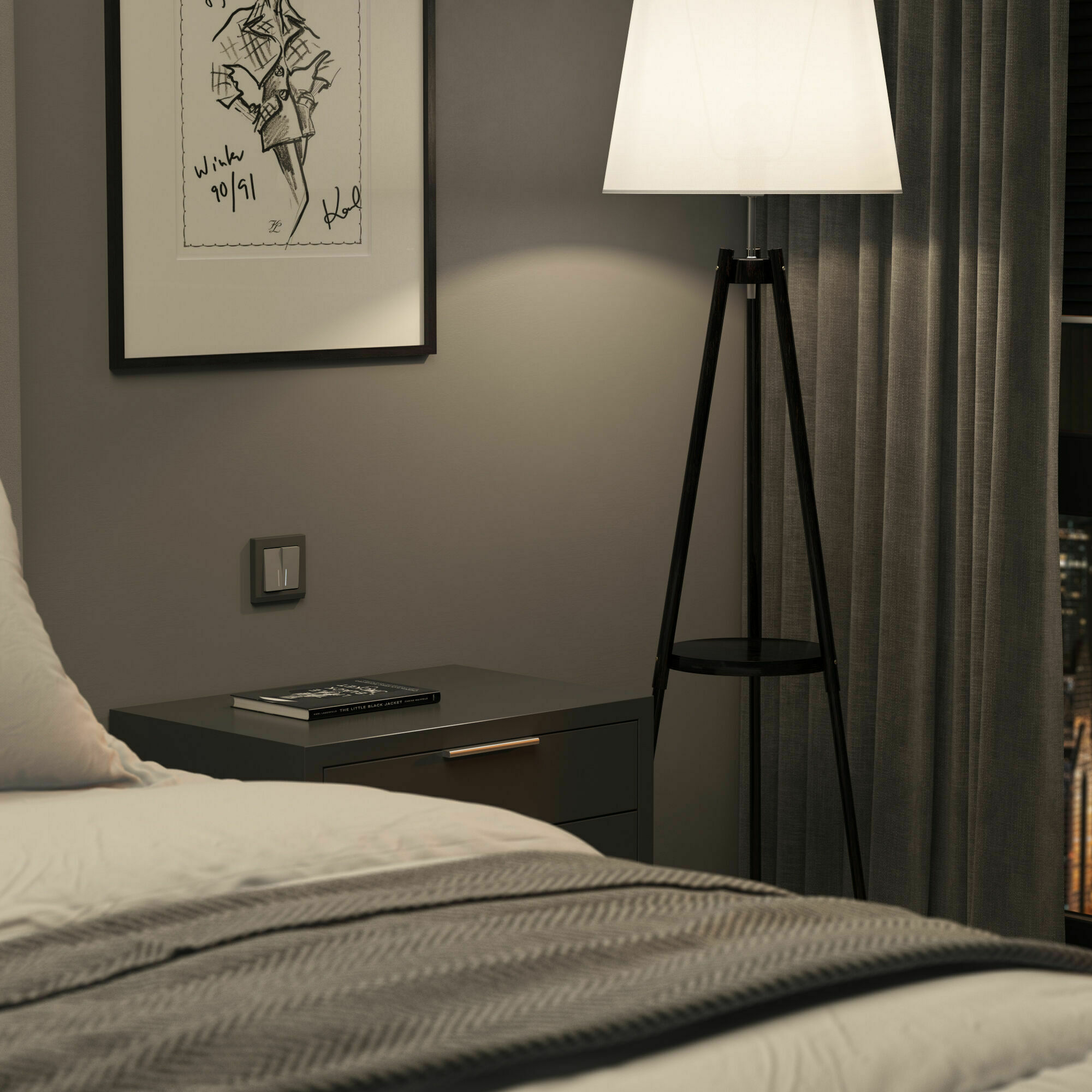 Изображение товара Рамка на 1 пост Stark (графит матовый) W0011864 Werkel