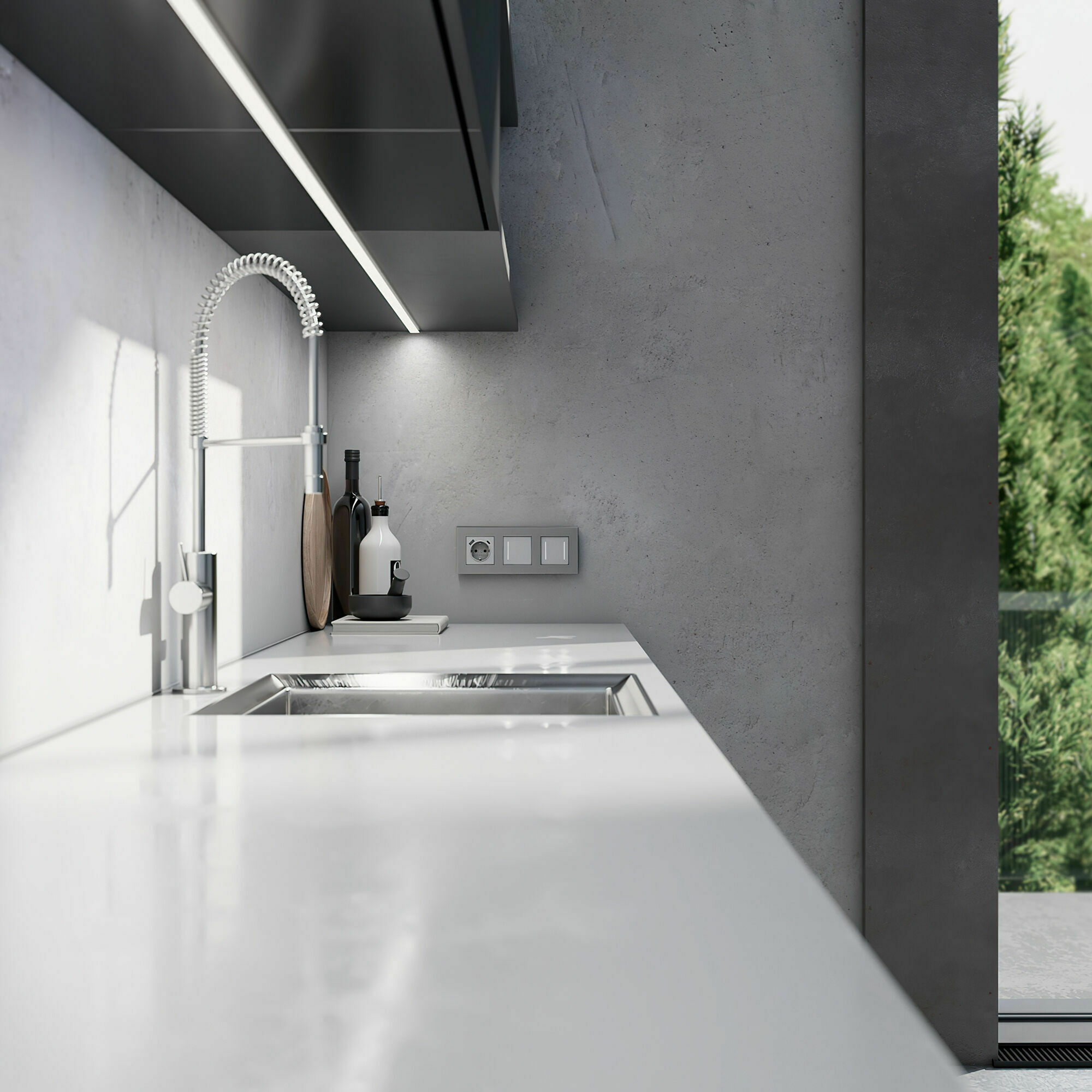 Изображение товара Рамка на 3 поста Slab (серебро софт) W0032965 Werkel