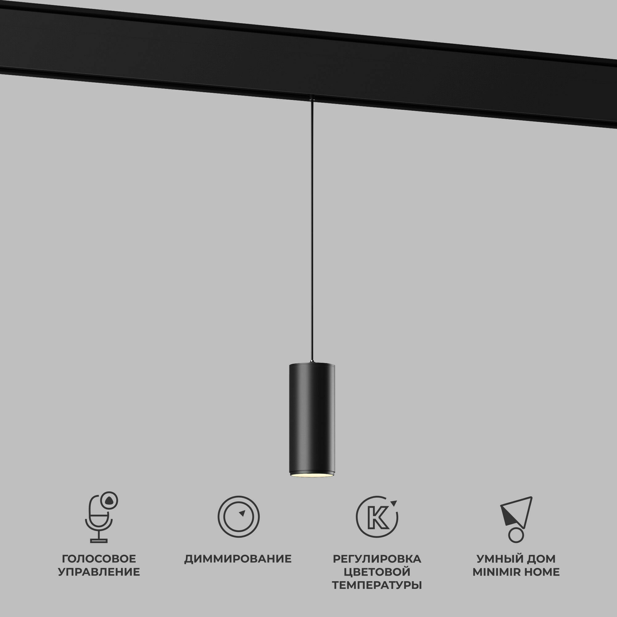 Изображение товара Умный трековый светильник 7W 2700-6500K Dim Amend чёрный 85072/01 Slim Magnetic Elektrostandard