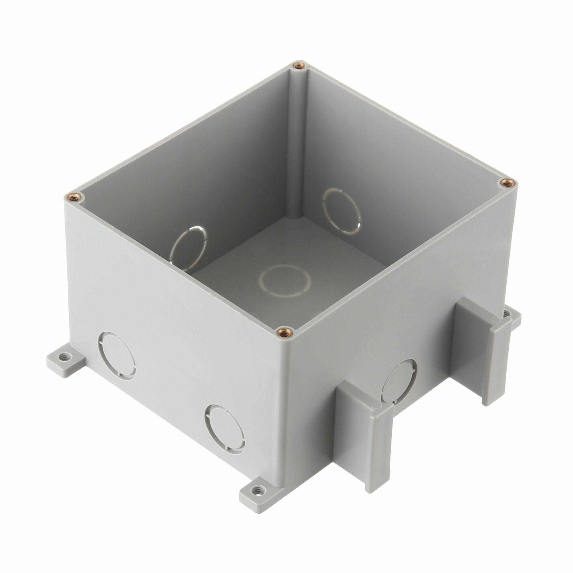 Изображение товара 70125 BOX/2+2ST66 Коробка для люков в пол на 2 поста (45х45мм)+2 модуля (45х22,5) (70025), (пластик) Ecoplast (Экопласт)