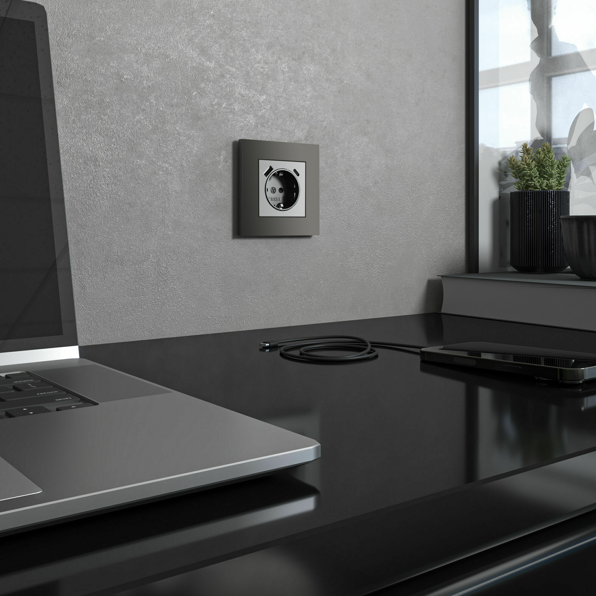 Изображение товара Рамка на 1 пост Slab (бронза софт) W0012963 Werkel