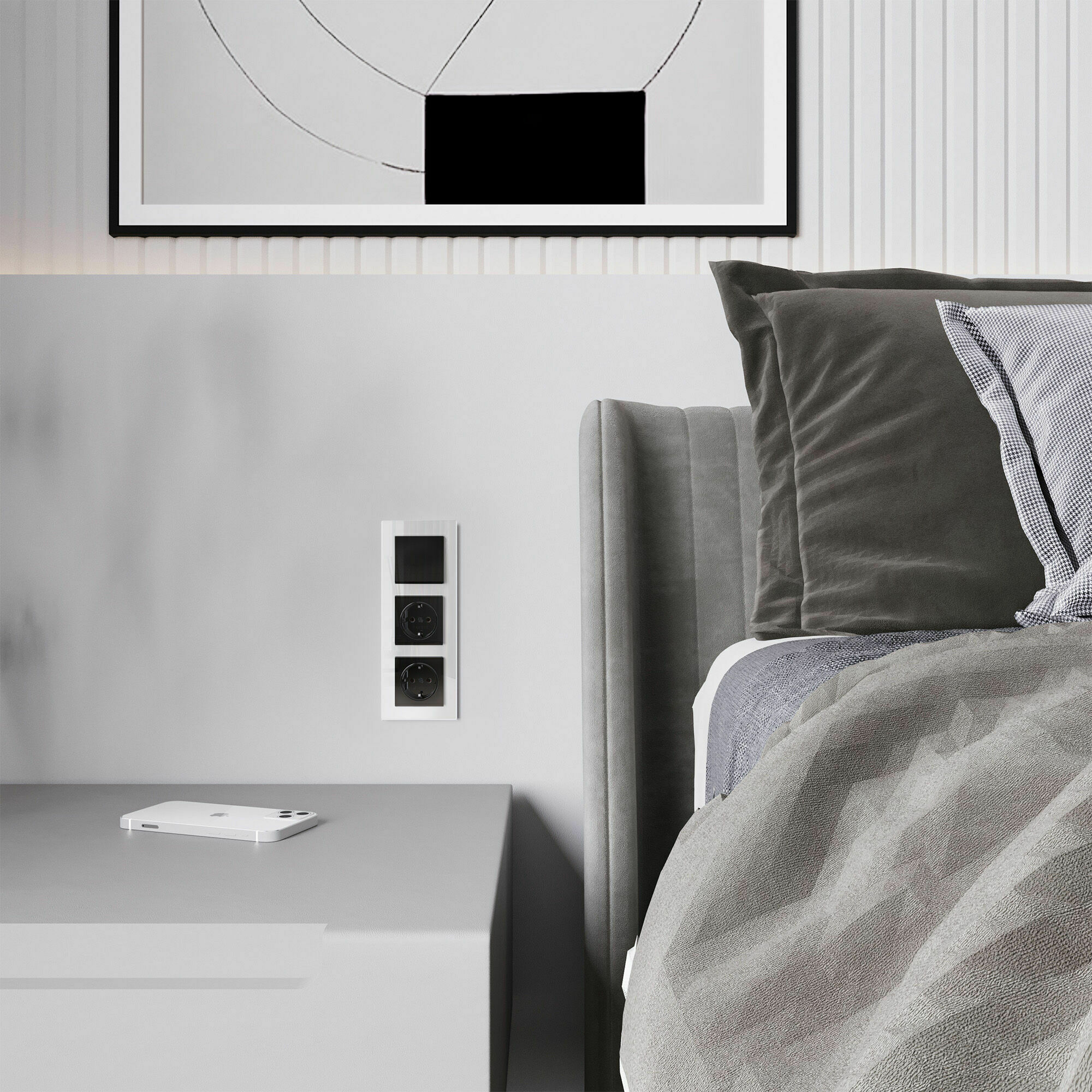 Изображение товара Клавиша для выключателя перекрестного (чёрный акрил) W1119048 Werkel