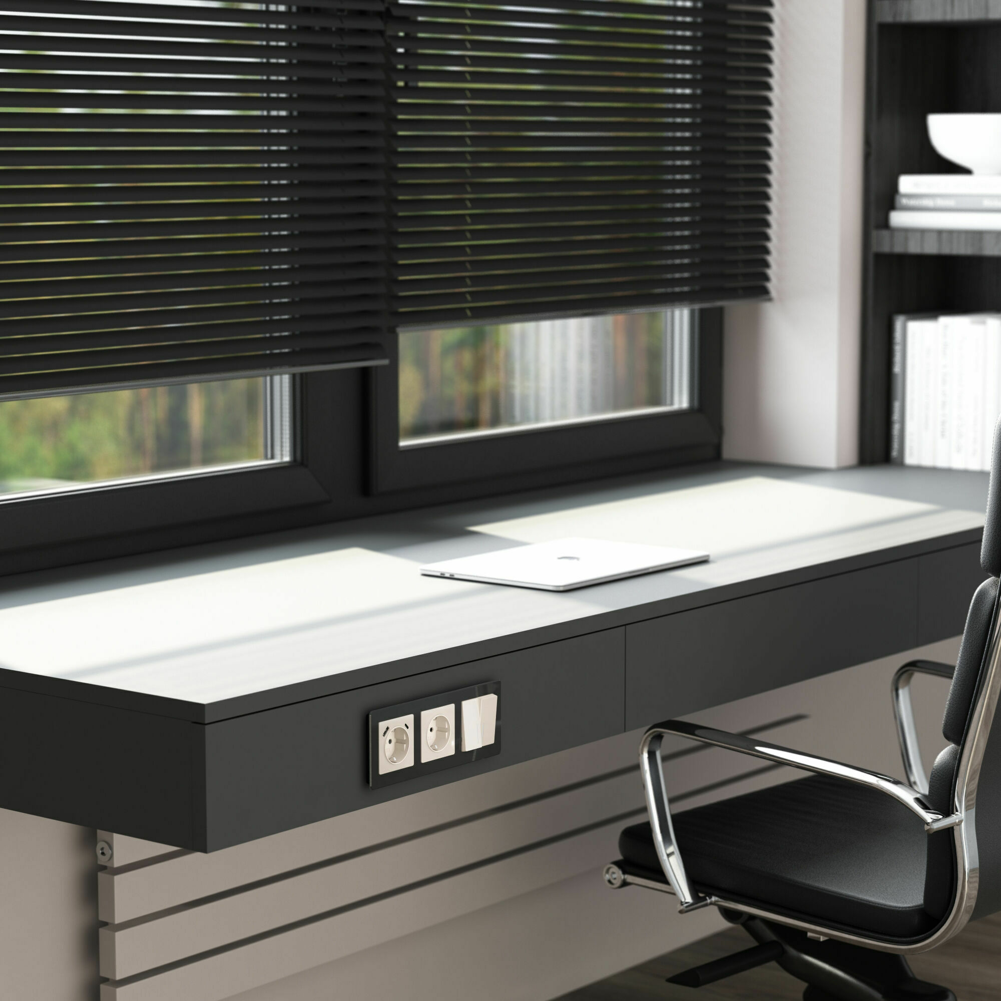 Изображение товара Розетка с заземлением, шторками и USB тип A+C (айвори акрил) W1171743 Werkel