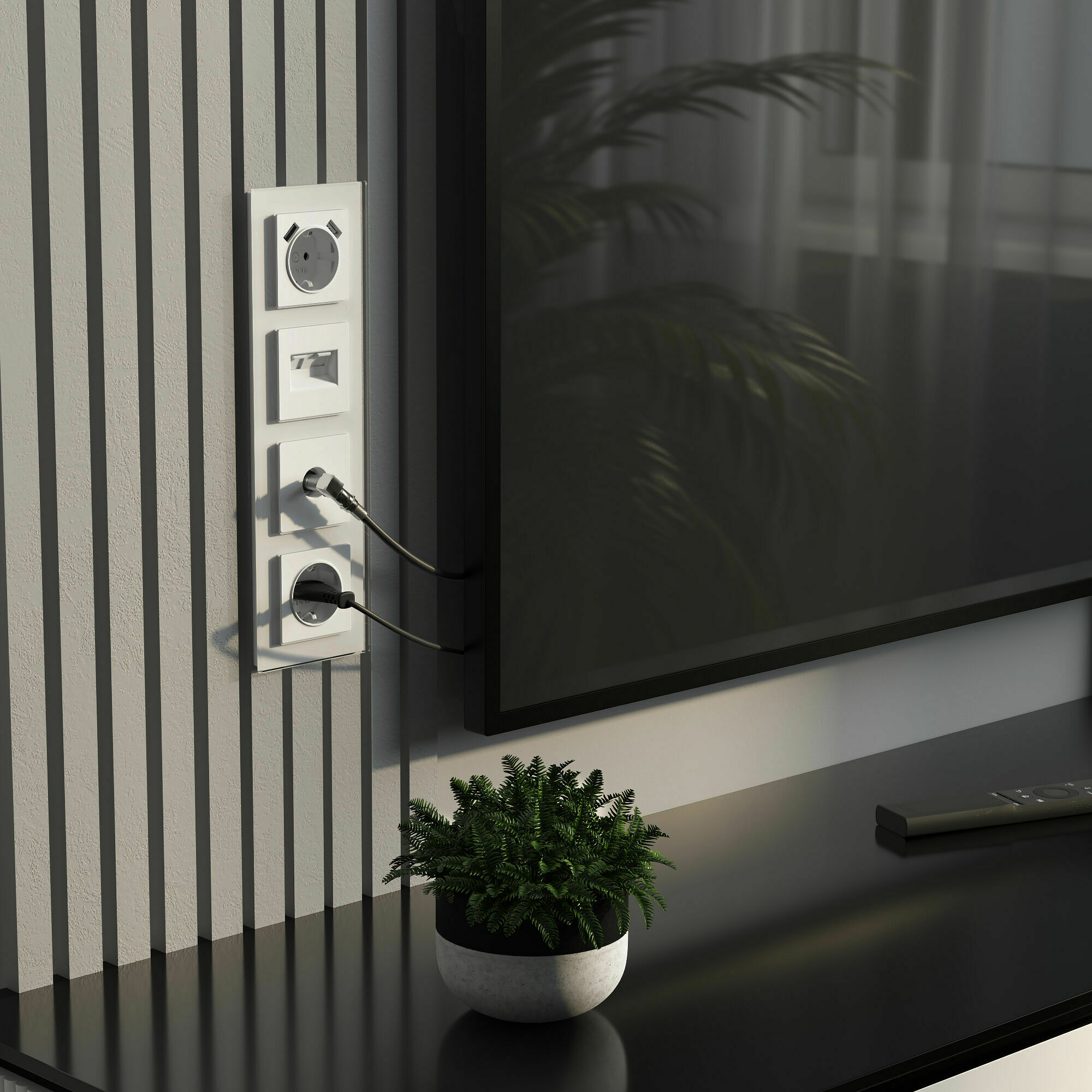 Изображение товара Розетка компьютерная, двойная Ethernet RJ-45, cat.5e (белый матовый) W1181161 Werkel