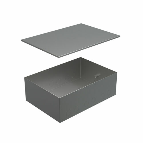 Изображение товара 70161 BOX/6-8 Металлическая коробка с крышкой для заливки в пол 249,6х167,6х75мм, для люков 70062, 70082 Ecoplast (Экопласт)