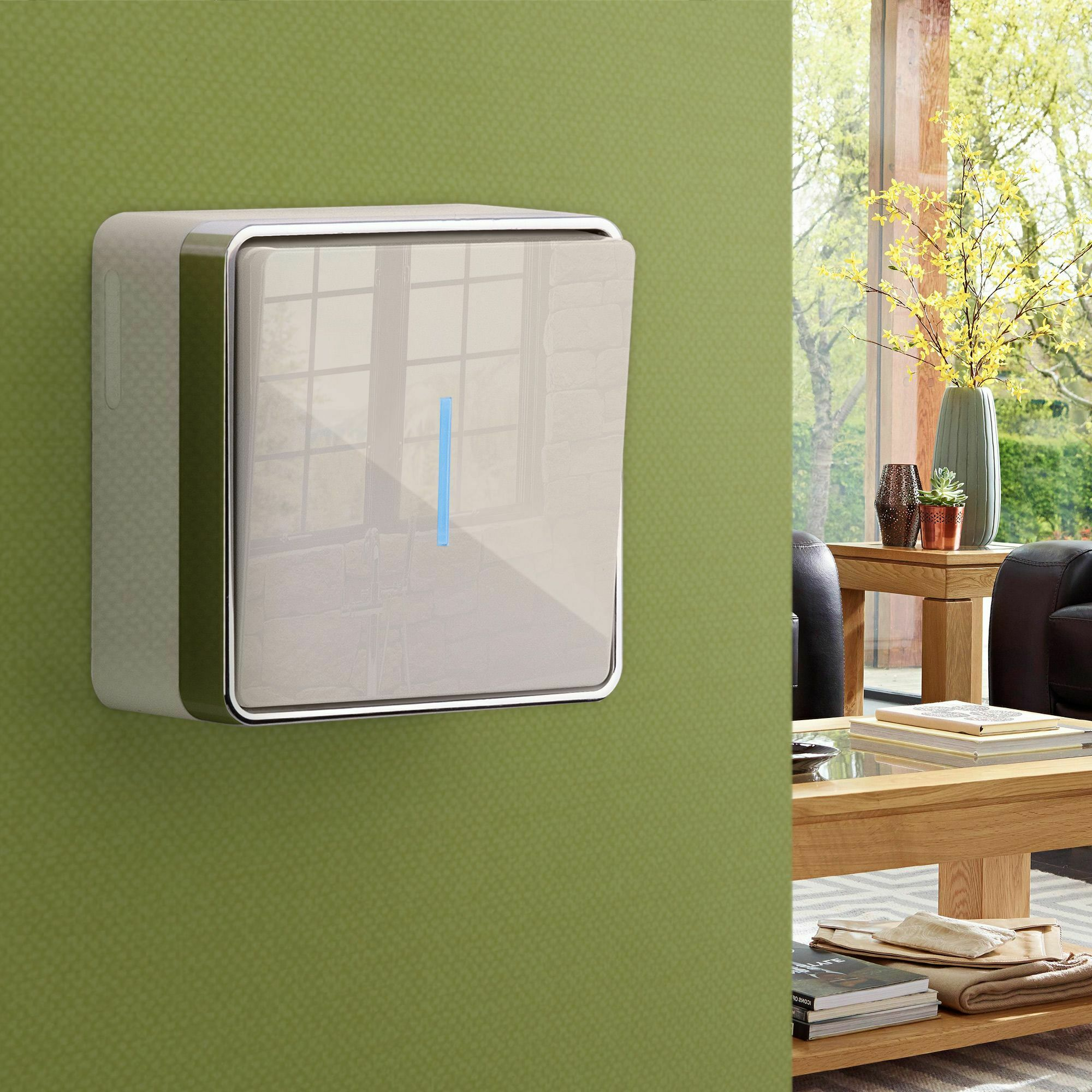 Изображение товара Выключатель одноклавишный с подсветкой (слоновая кость) W5010103 Gallant Werkel