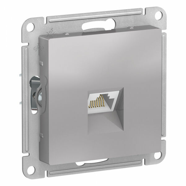 Изображение товара Розетка компьютерная RJ45, механизм,  Алюминий, ATN000383 Atlas Design Schneider electric