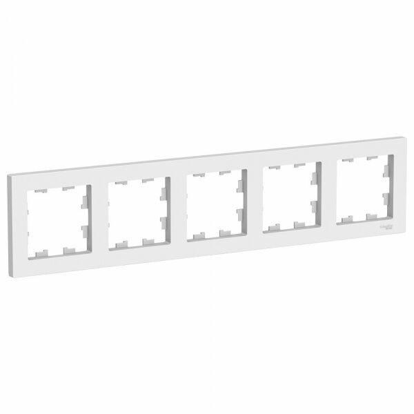 Изображение товара Рамка 5 постов, универсальная, пластик, Белый, ATN000105 Atlas Design Nature Schneider electric