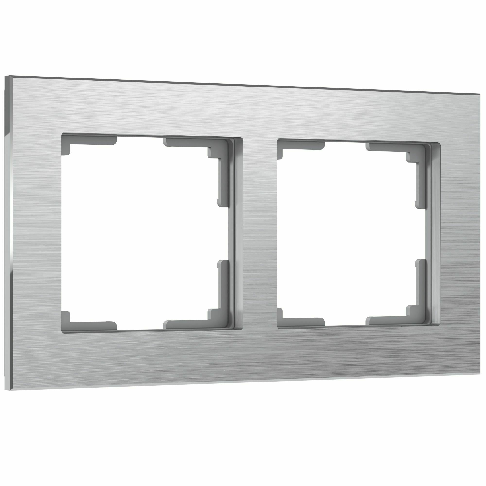 Изображение товара W0021706/ Рамка на 2 поста Aluminium (алюминий) Werkel