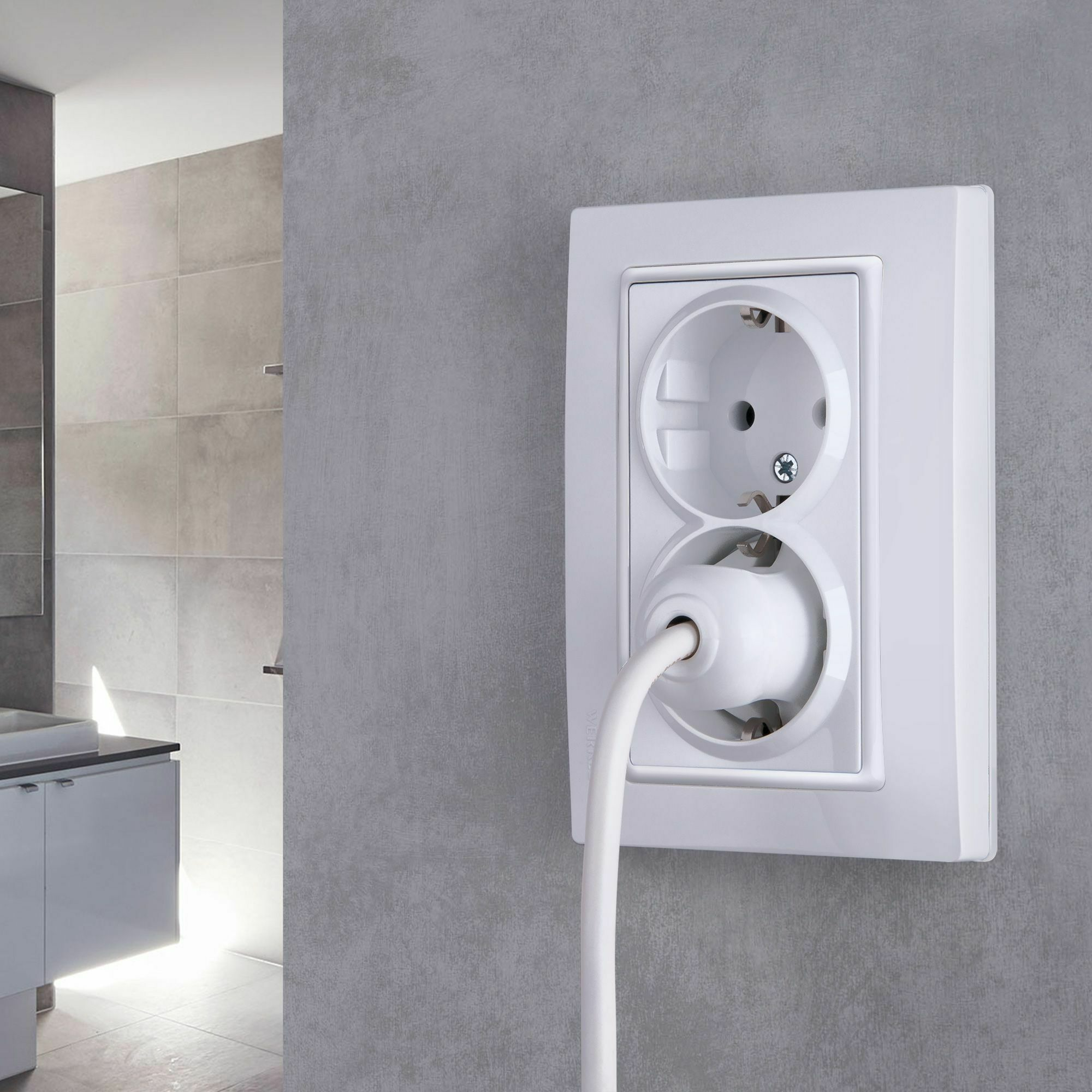 Изображение товара Рамка для двойной розетки Snabb basic (белый) W0082001 Werkel