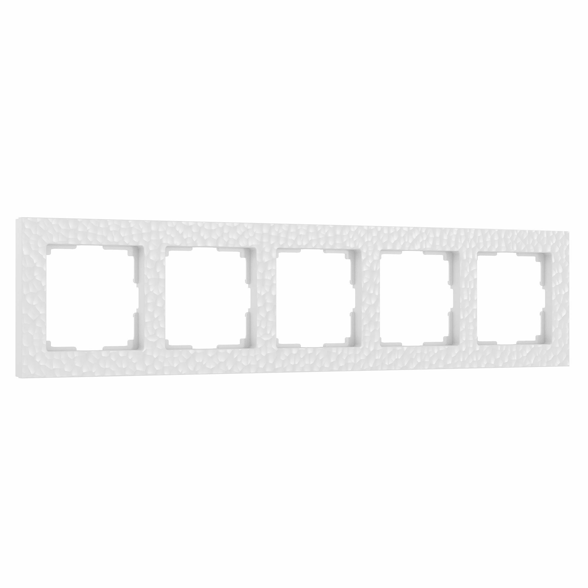 Изображение товара W0052401/ Рамка на 5 постов Hammer (белый) Werkel