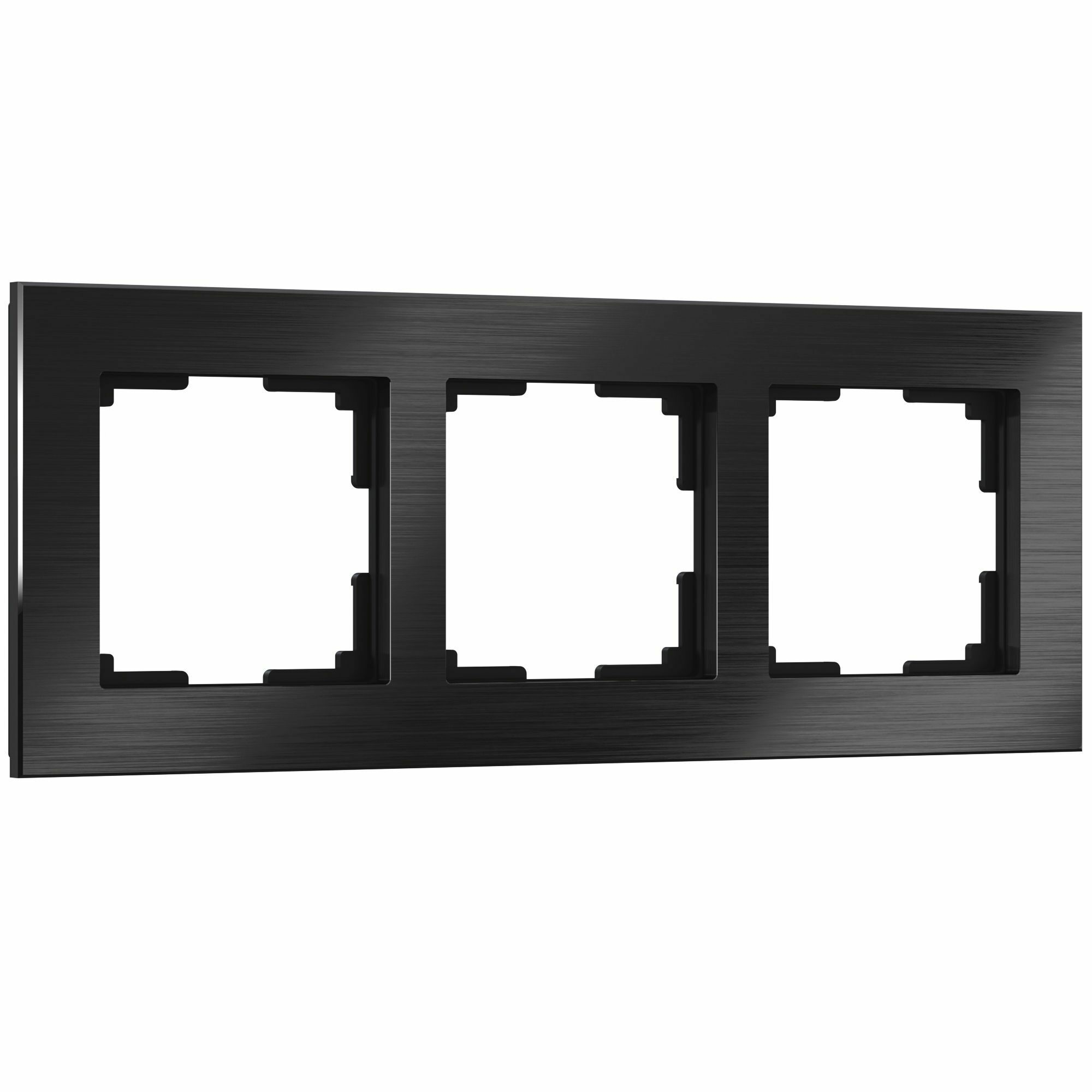 Изображение товара W0031708/ Рамка на 3 поста Aluminium (чёрный алюминий) Werkel