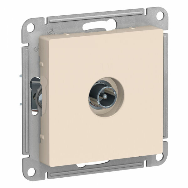 Изображение товара Розетка TV проходная 4DB, механизм, Бежевый, ATN000292 Atlas Design Schneider electric