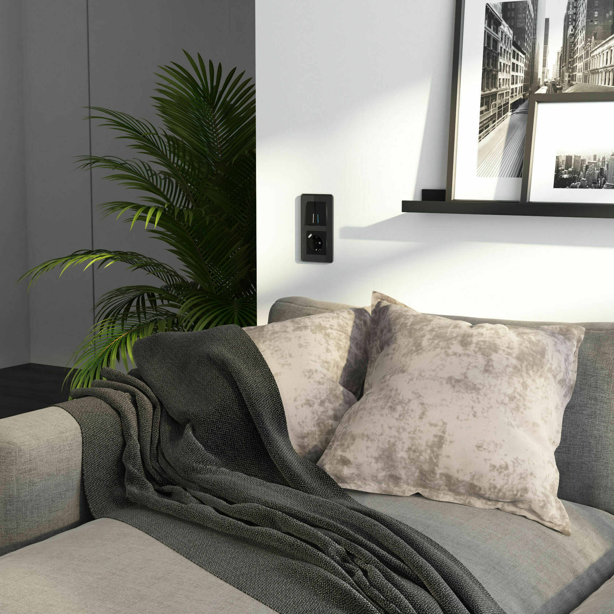 Изображение товара Рамка на 2 поста Elite (чёрный, стекло) W0022448 Werkel