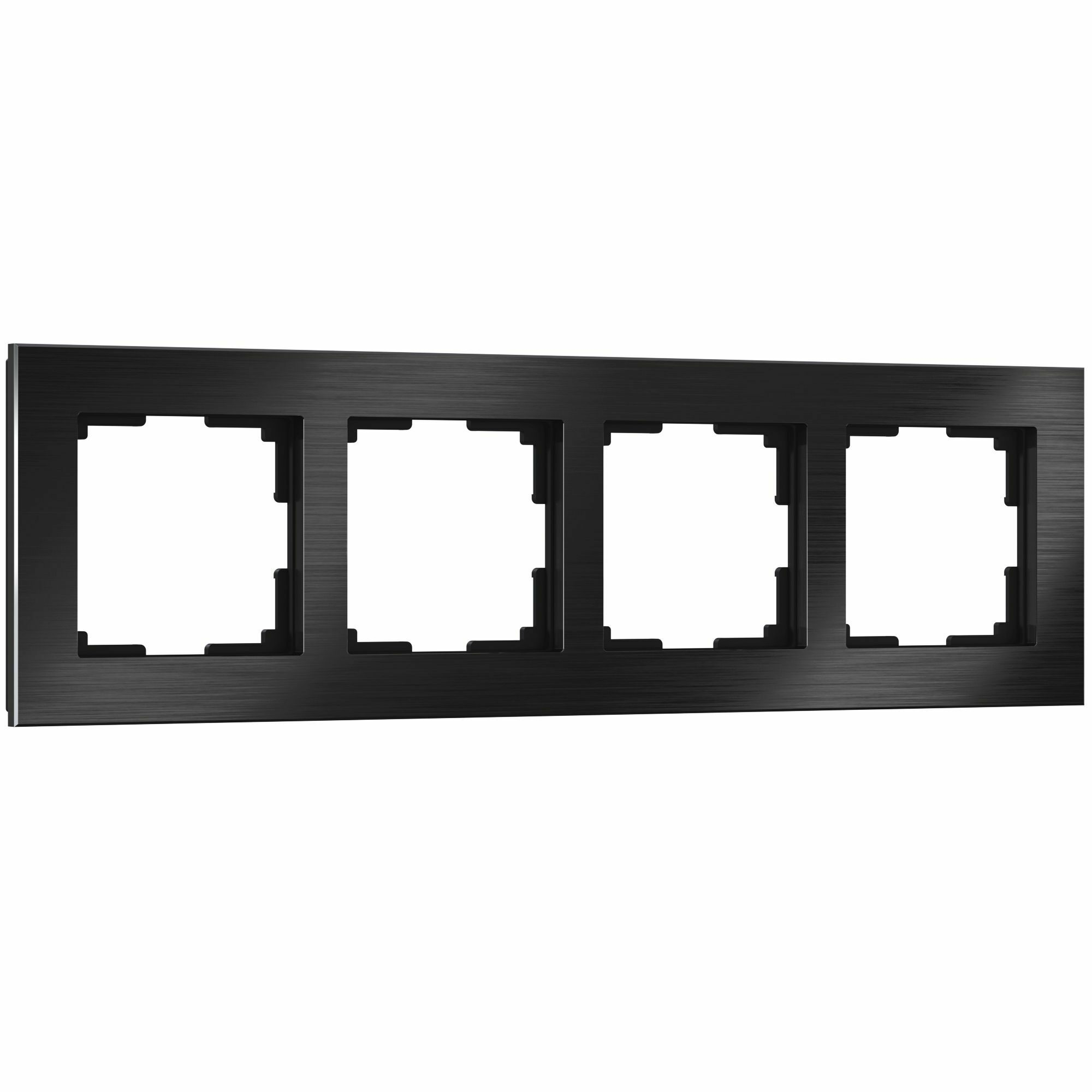 Изображение товара W0041708/ Рамка на 4 поста Aluminium (чёрный алюминий) Werkel