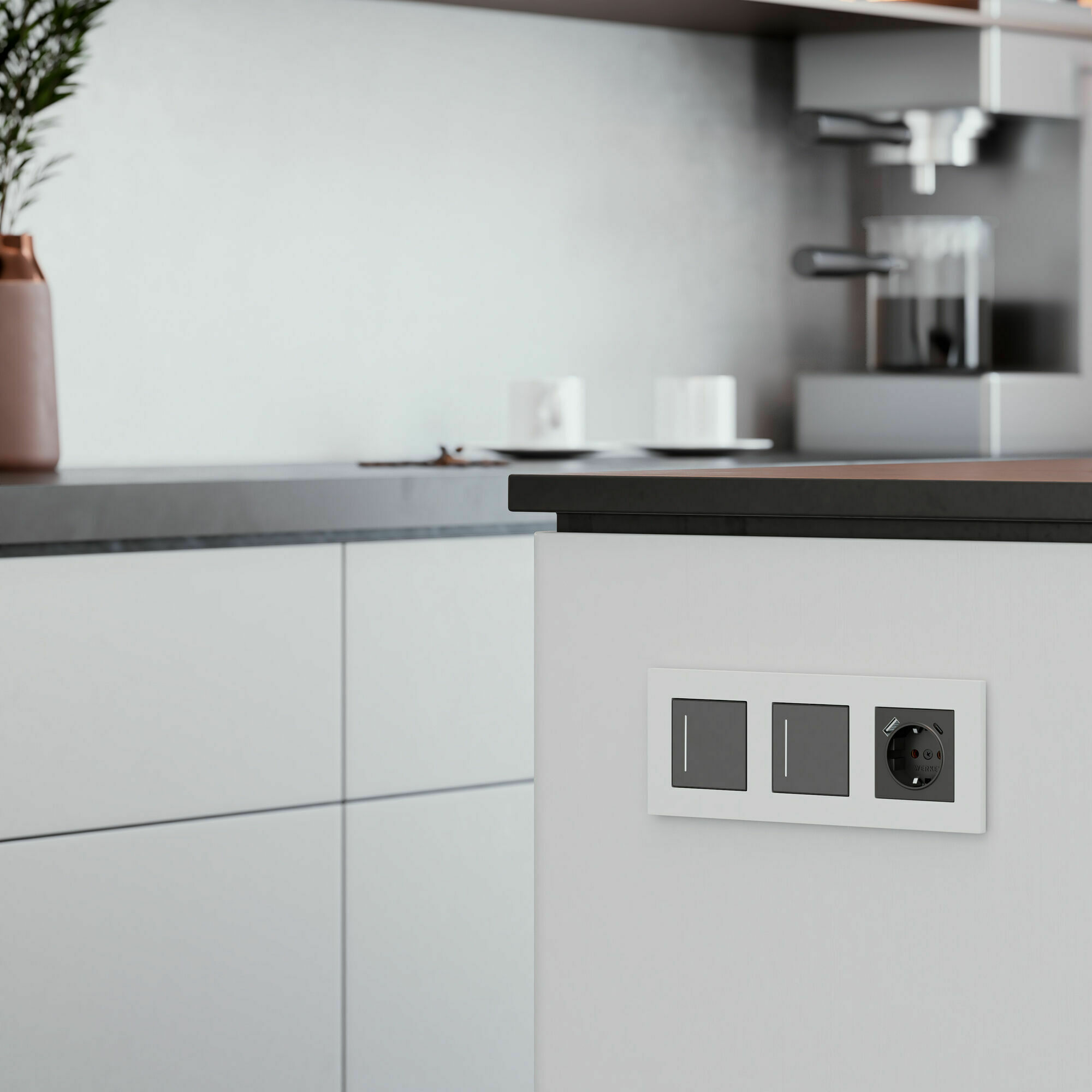 Изображение товара Рамка на 3 поста Slab (белый софт) W0032961 Werkel