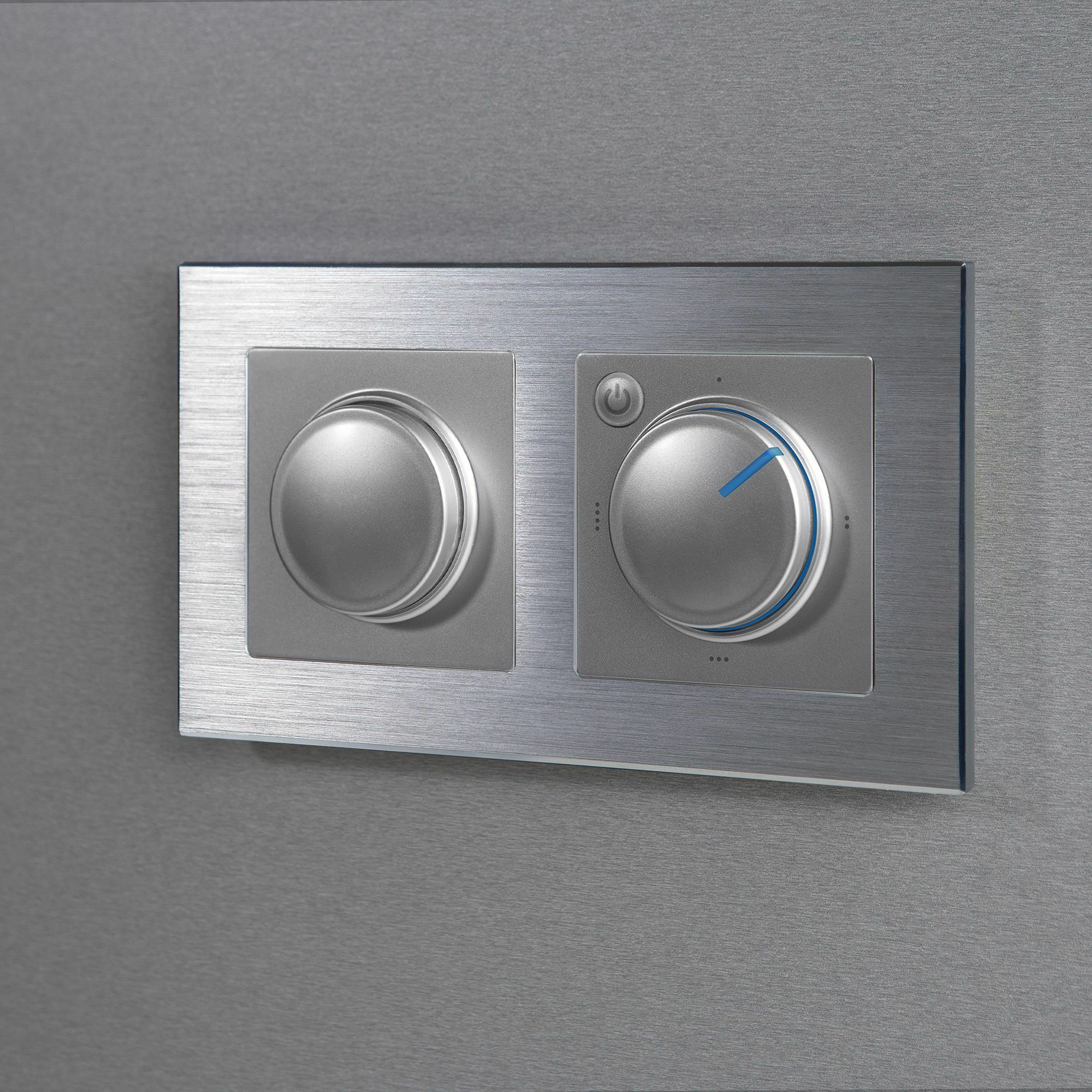 Изображение товара W0021706/ Рамка на 2 поста Aluminium (алюминий) Werkel