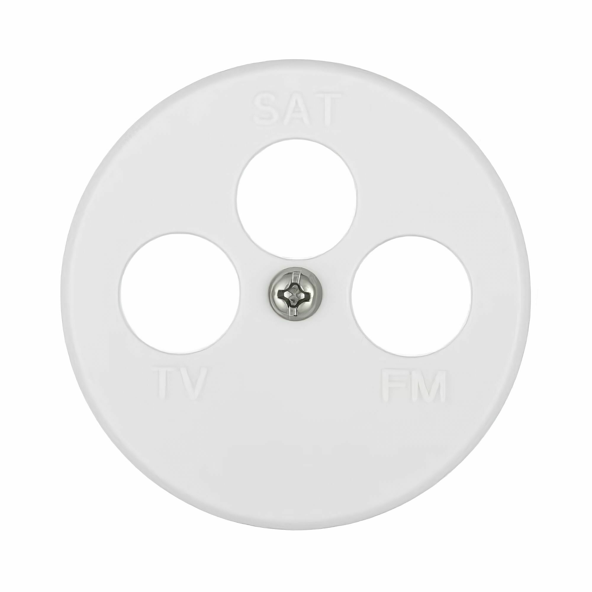 Изображение товара Накладка для розетки TV+FM+SAT, 3 отверстия (белый) Vintage, 885404-1 LK Studio