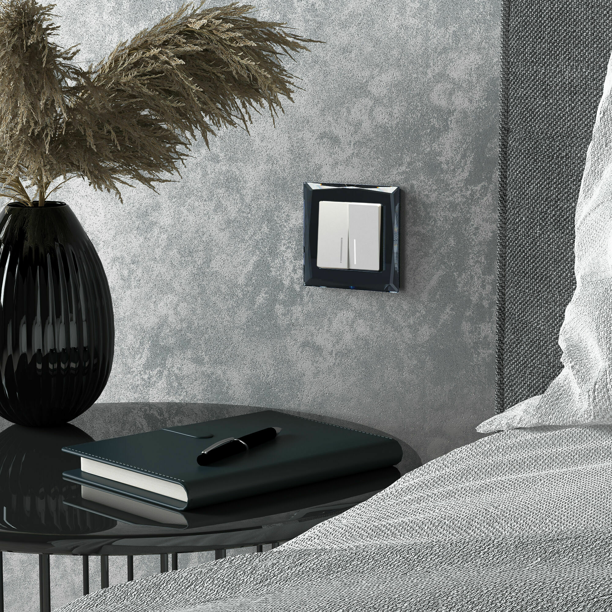 Изображение товара Выключатель двухклавишный с подсветкой (белый матовый) W1120161 Werkel