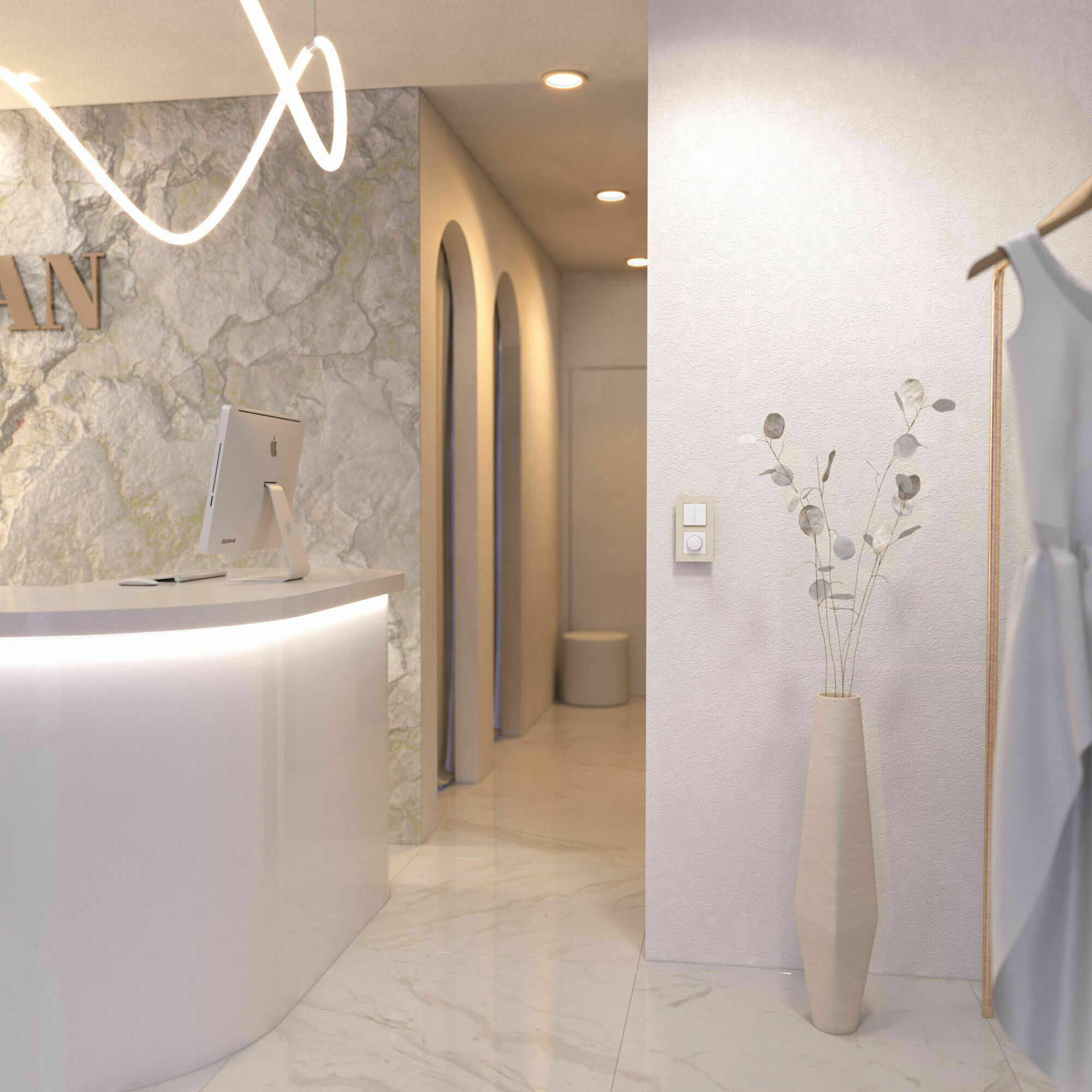 Изображение товара Рамка на 2 поста Slab (айвори софт) W0022962 Werkel