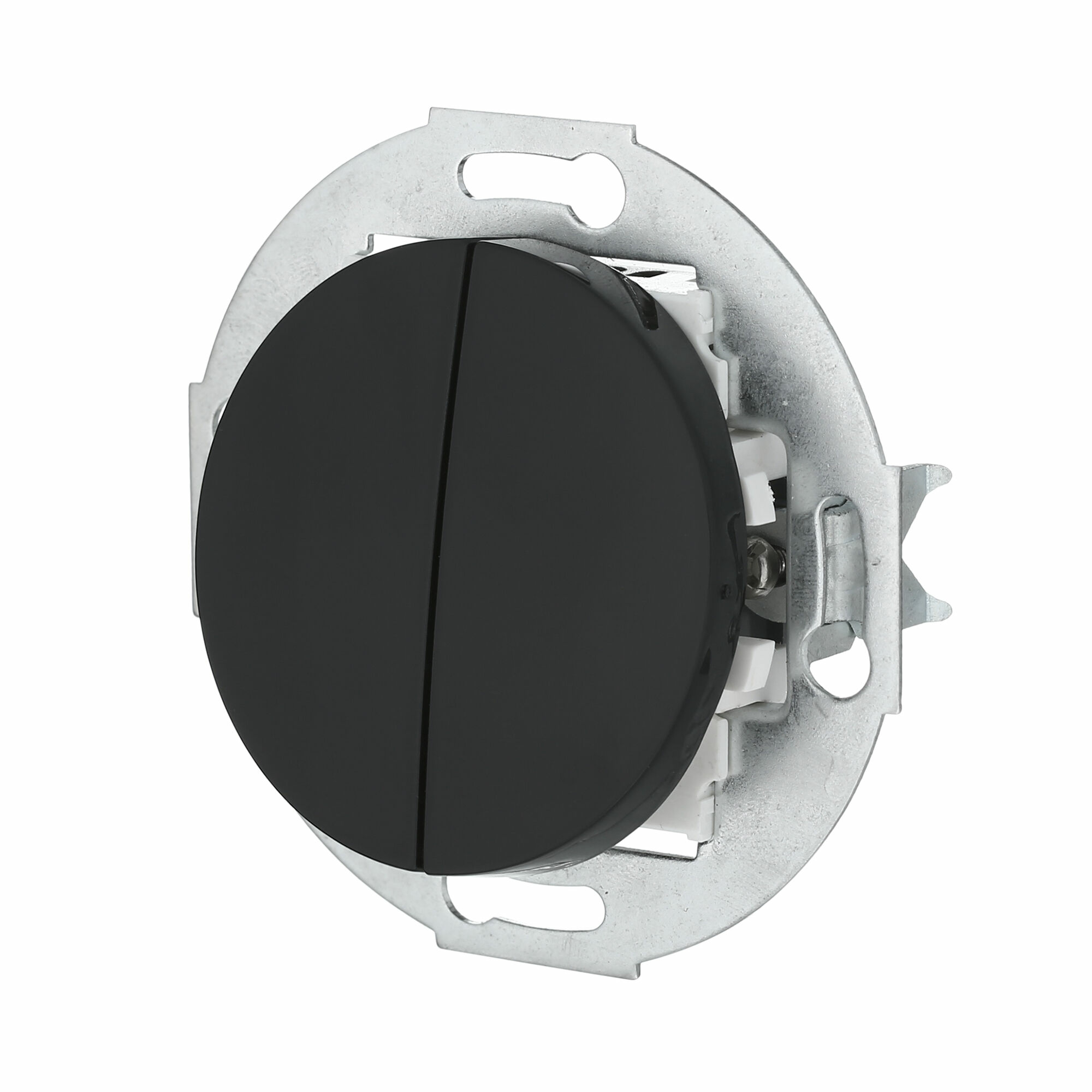 Изображение товара Выключатель двухклавишный (схема 5) 16 A, 250 B (чёрный) Vintage, 881108-1 LK Studio