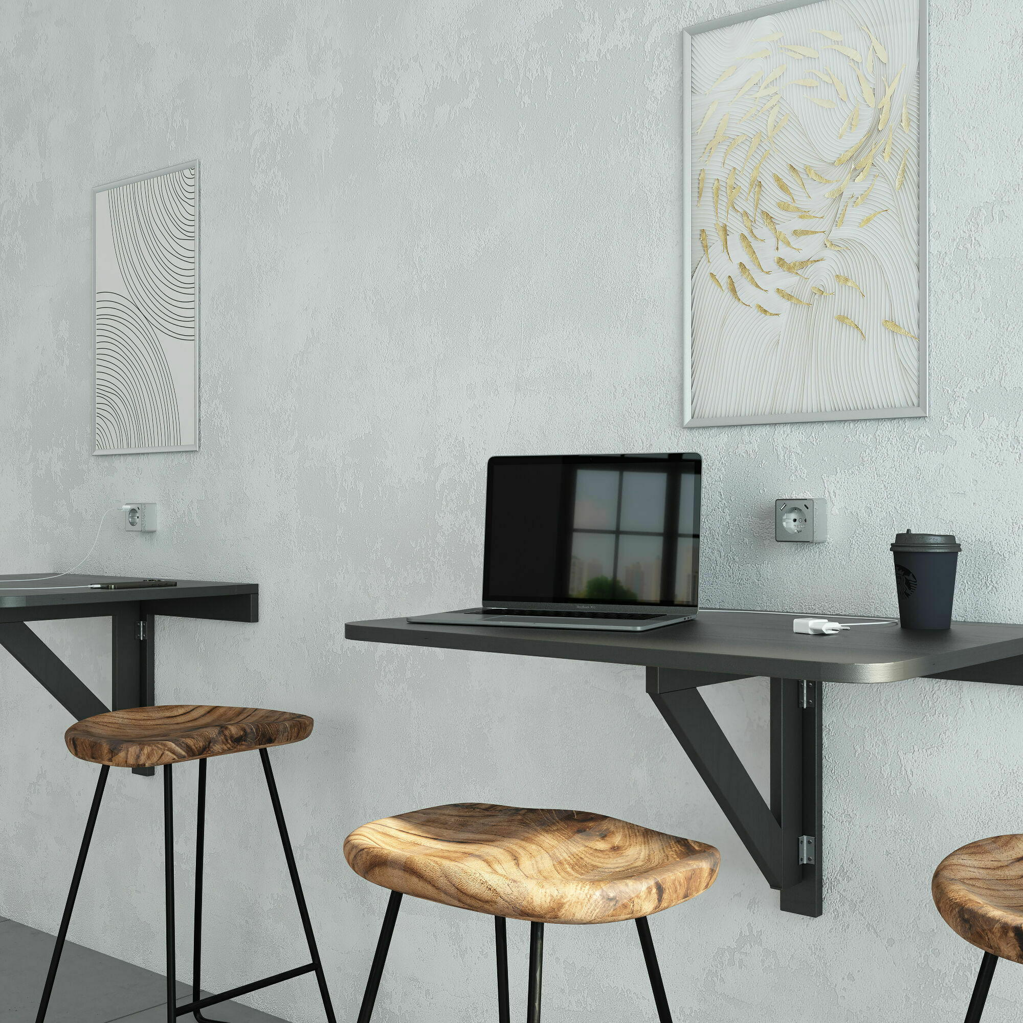 Изображение товара Розетка с заземлением, шторками и USB тип A+C (серебряный) W5071706 Gallant Werkel