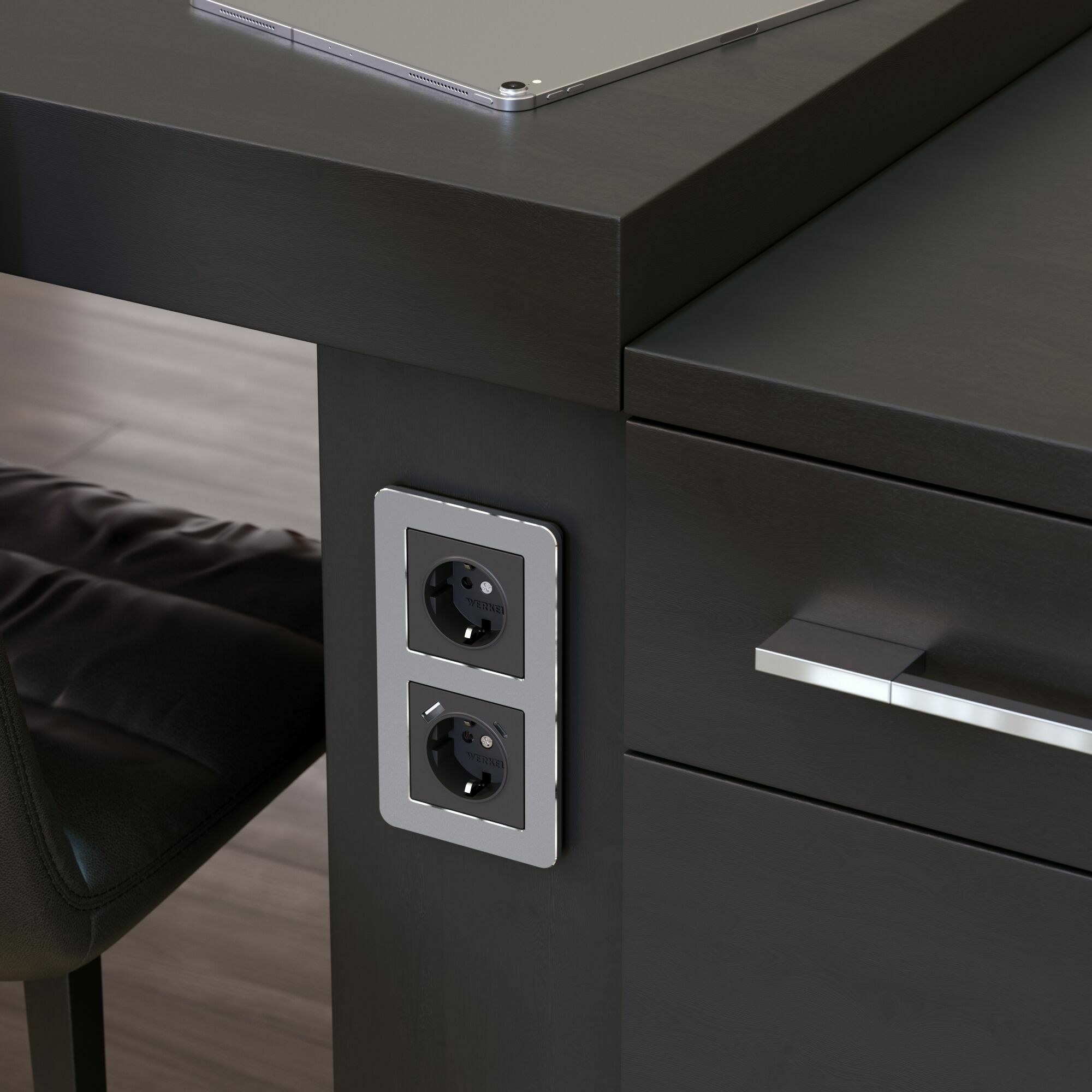 Изображение товара Рамка на 2 поста Platinum алюминий W0022606 Werkel