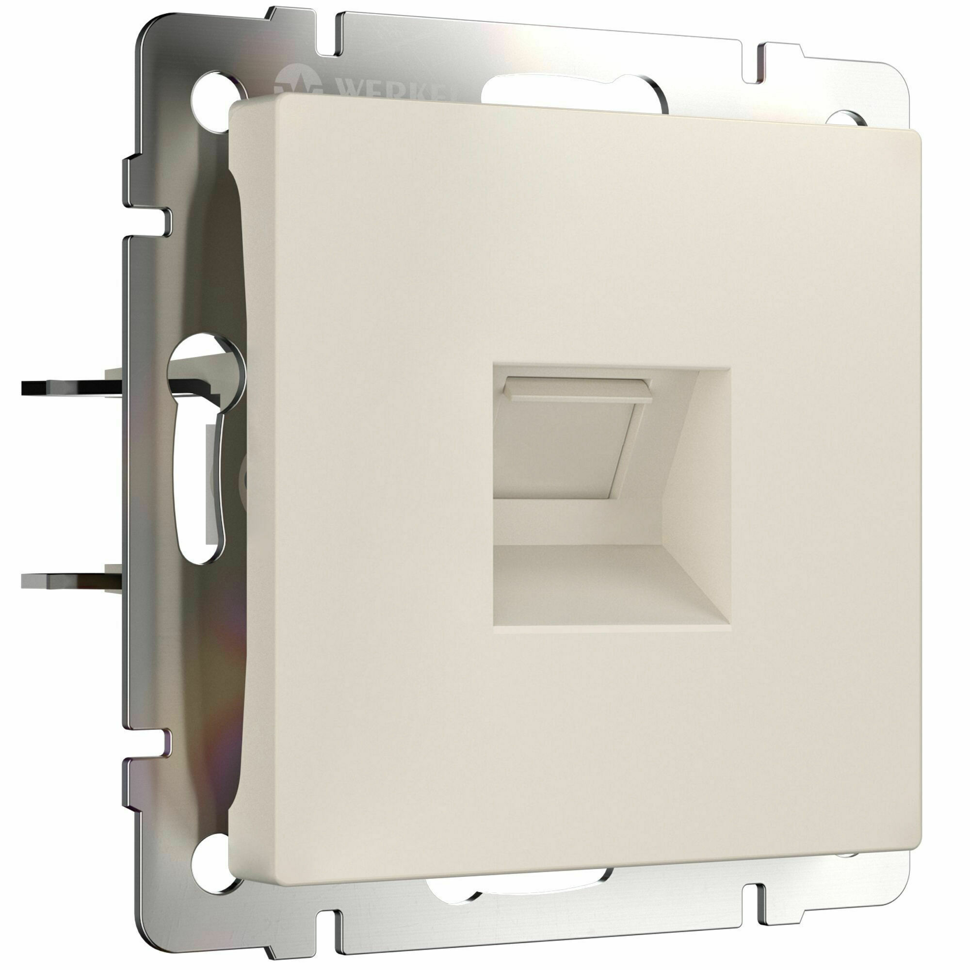 Изображение товара Розетка компьютерная, Ethernet RJ-45, cat.5e (айвори матовый) W1181062 Werkel