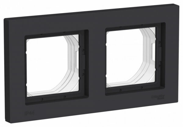 Изображение товара Рамка 2 поста IP44, пластик, Карбон, ATN441002 Atlas Design Nature Schneider electric