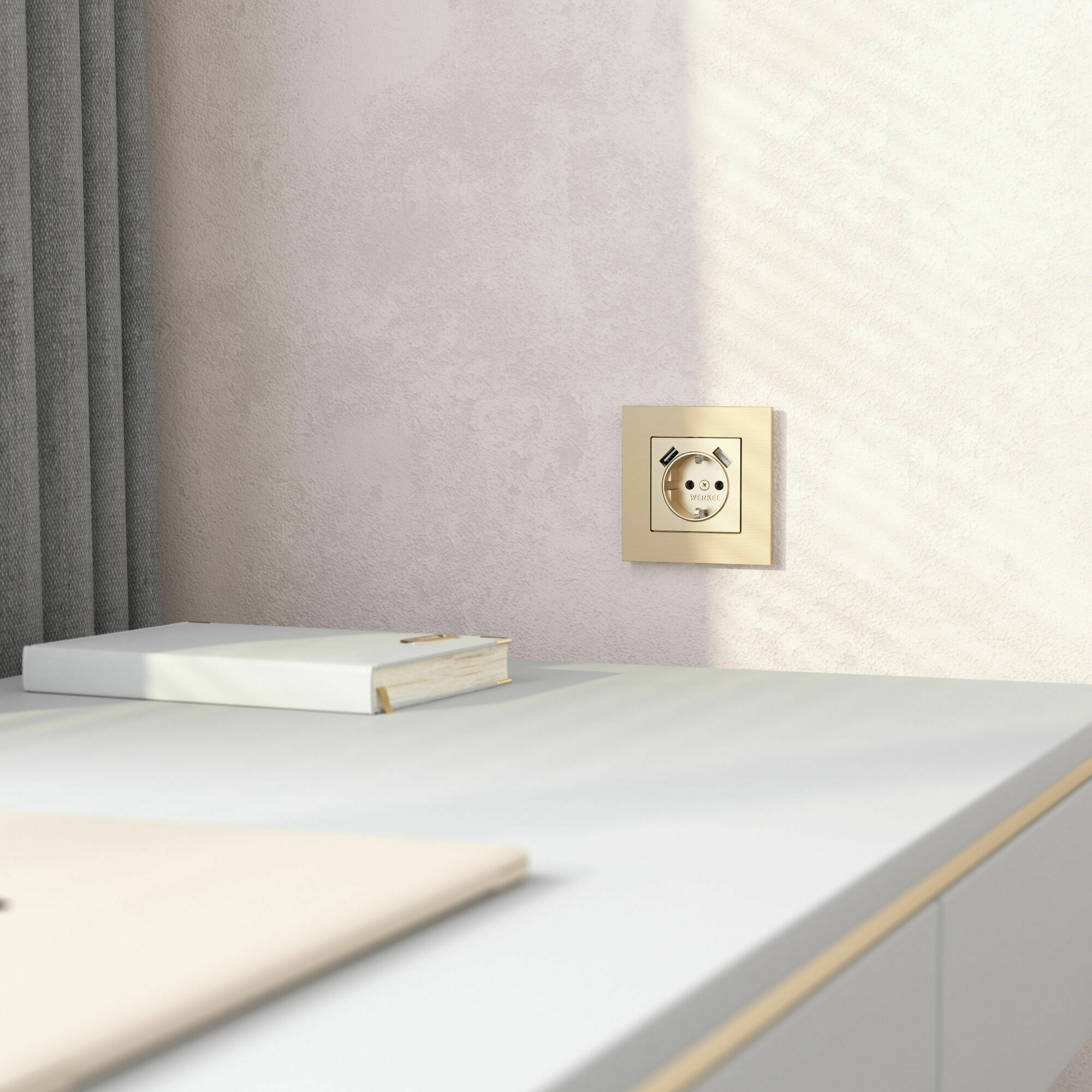 Изображение товара Рамка на 1 пост AluMax (шампань) W0013511 Werkel