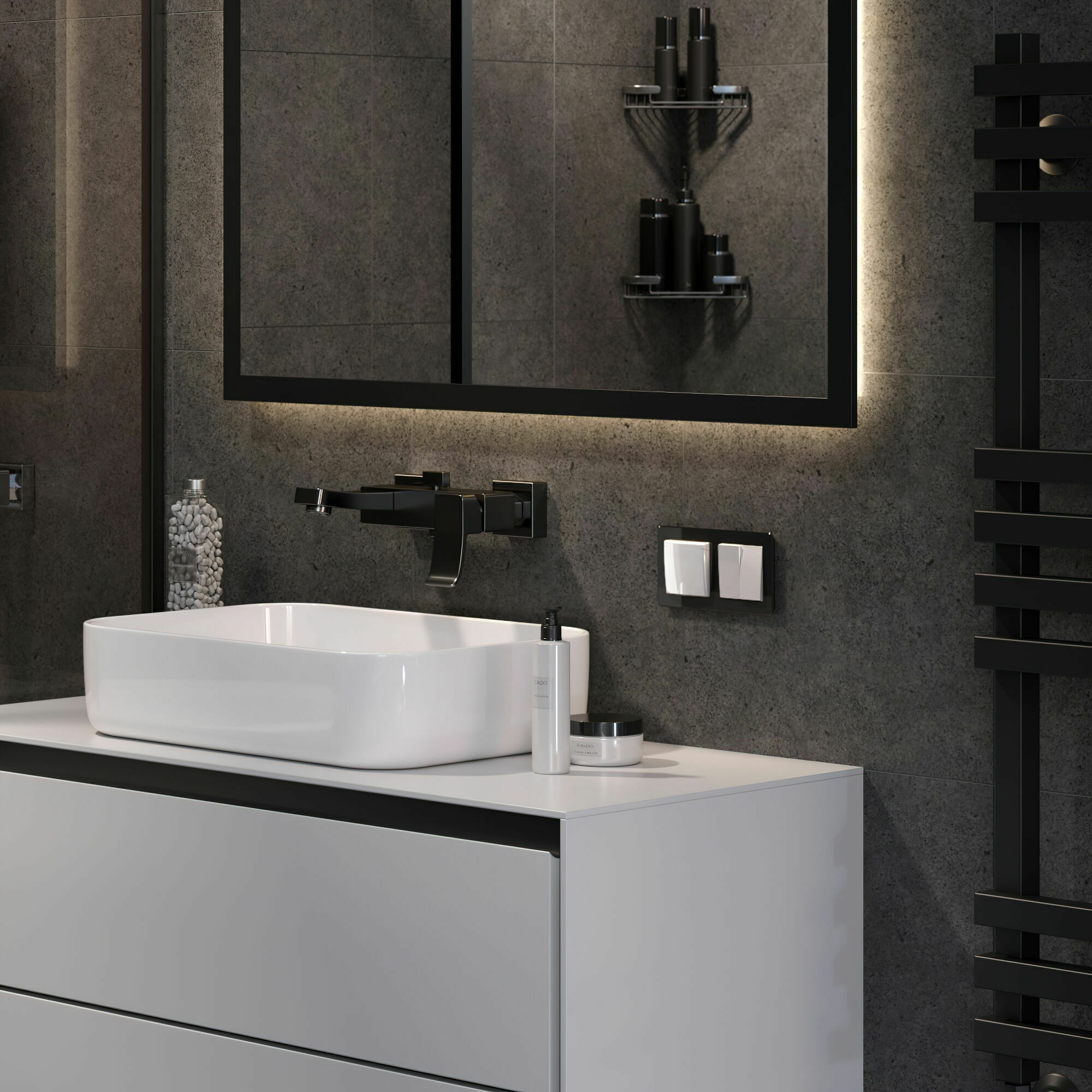 Изображение товара Рамка на 2 поста Acrylic чёрный W0022708 Werkel