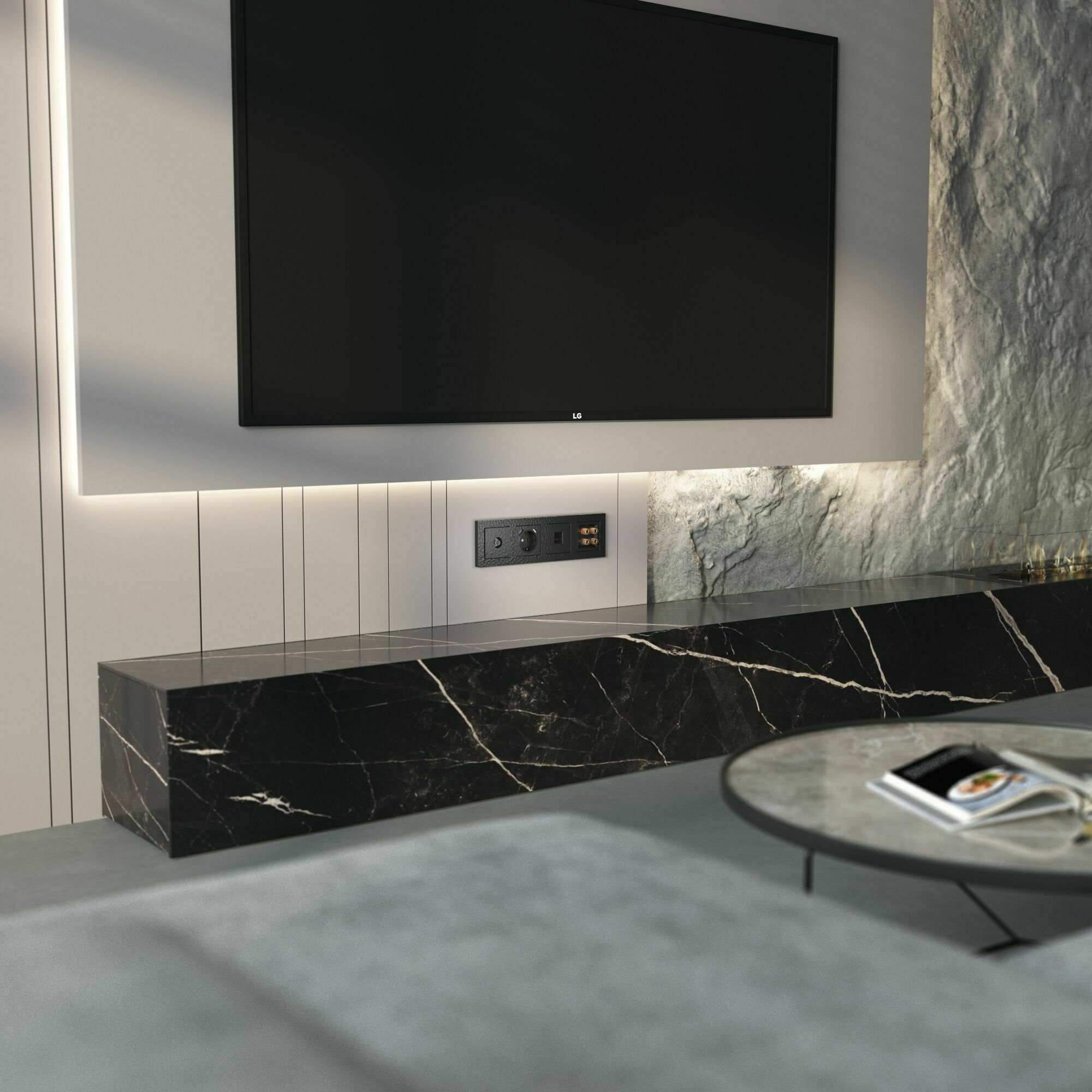 Изображение товара W1283008/ ТВ-розетка оконечная (hammer чёрный) Werkel