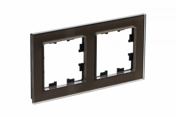 Изображение товара Рамка 2 поста, универсальная, Стекло мокко,ATN320602 Atlas Design Nature Schneider electric