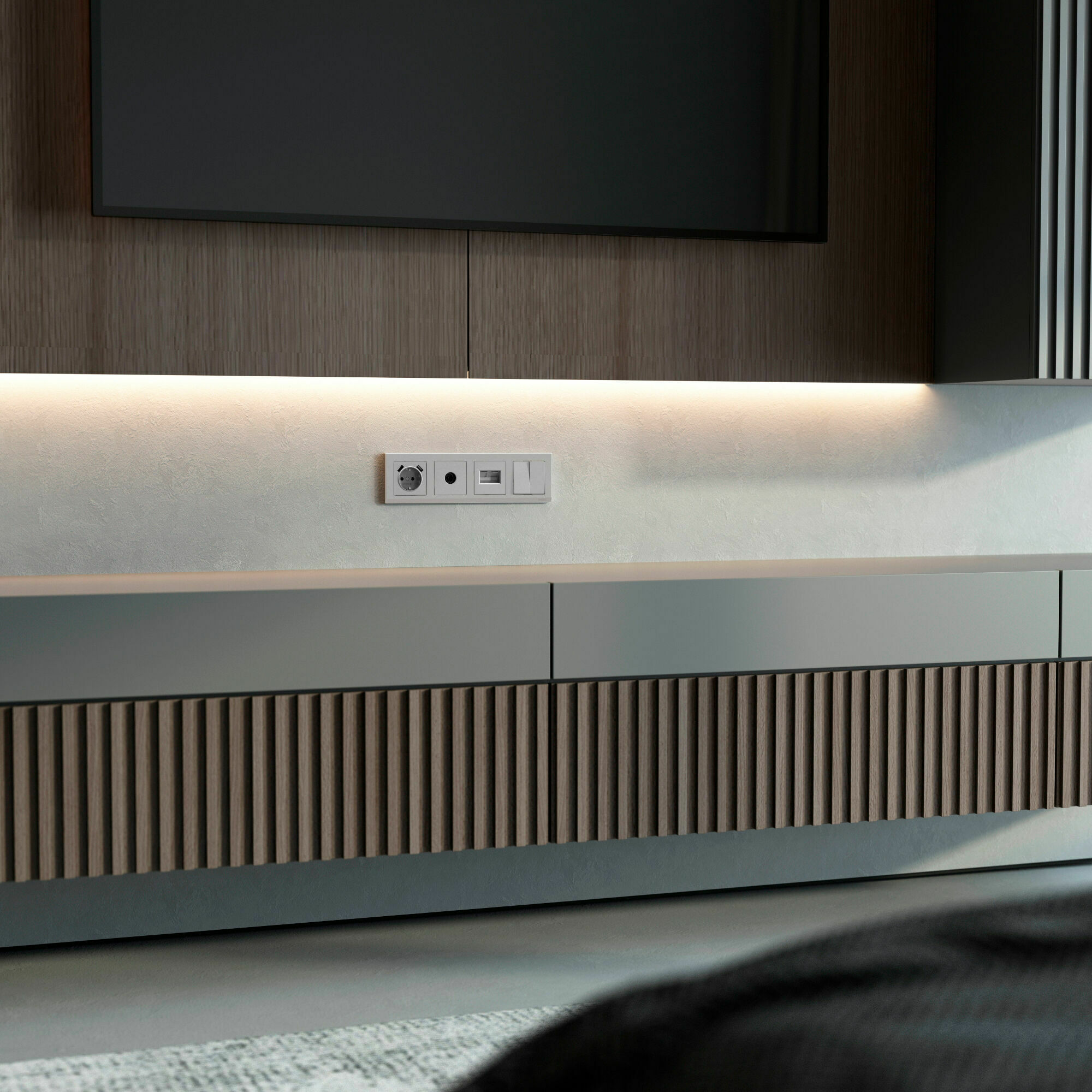 Изображение товара W0041806/ Рамка на 4 поста Stark (серебряный) Werkel